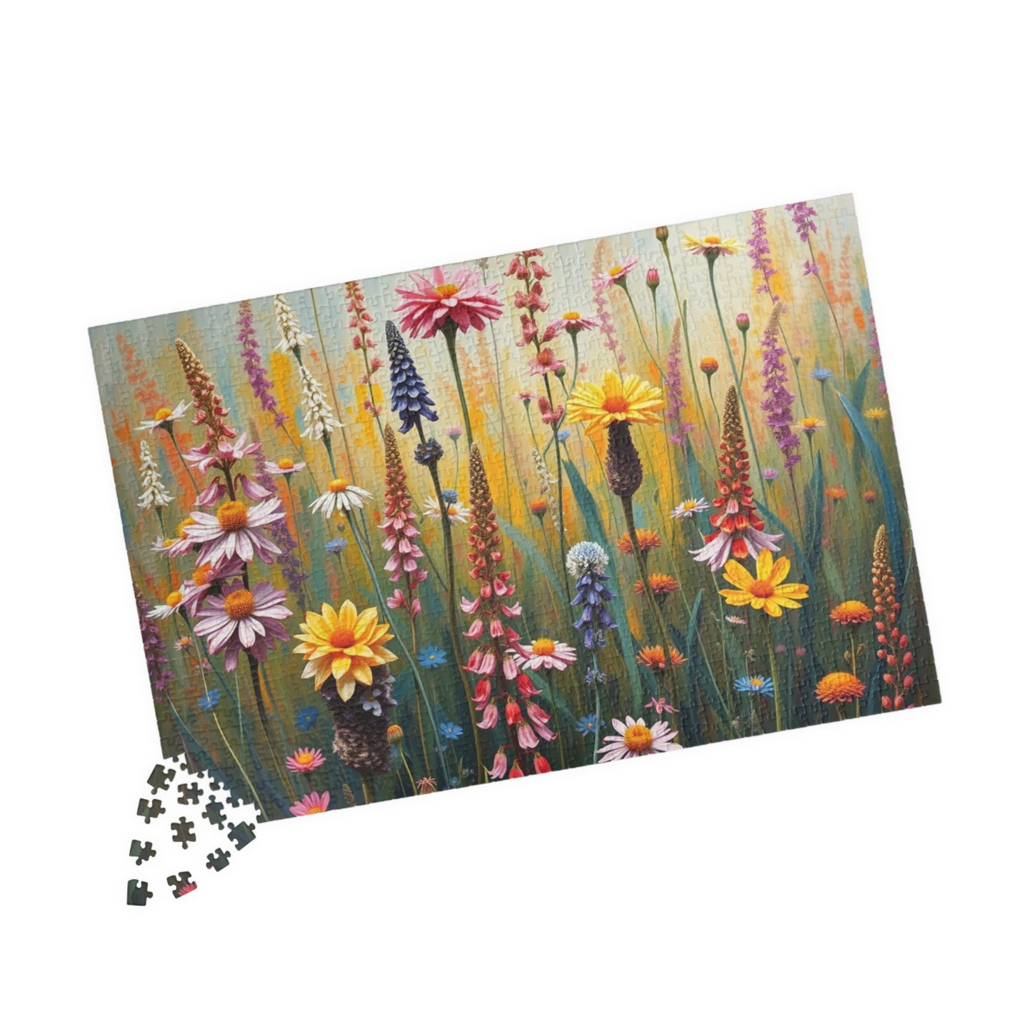 Floral Puzzle, Vibrant Wildflower Jigsaw Game for Adults, Nature Theme Gift for Friends, Family Fun, Home Entertainment Puzzle The Puzzle Chest
