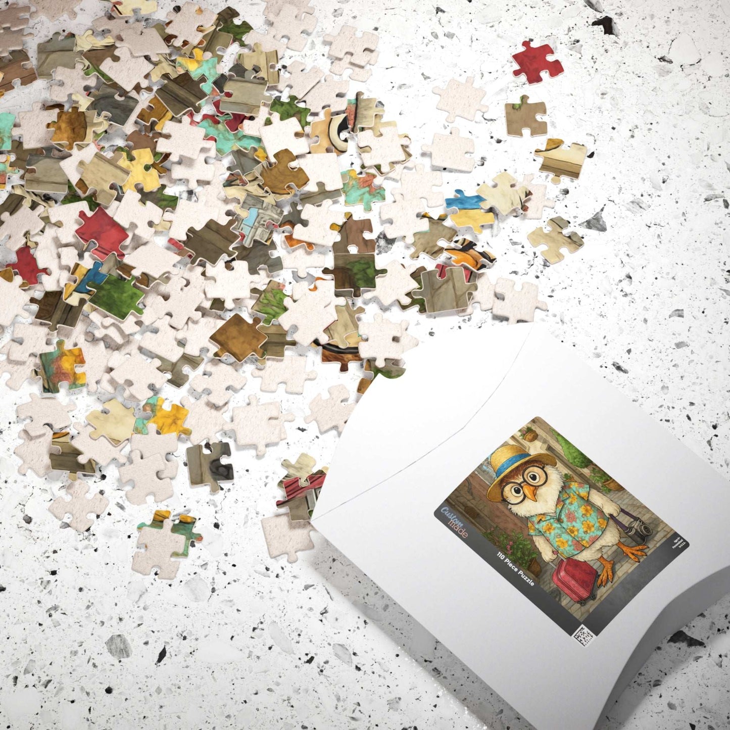 Chicken Traveler Jigsaw Puzzle, Cartoonish Bird Game for Adults, Gift for Holidays Birthdays, Family Time, Farm Animal Lovers, Brain Teaser Puzzle The Puzzle Chest