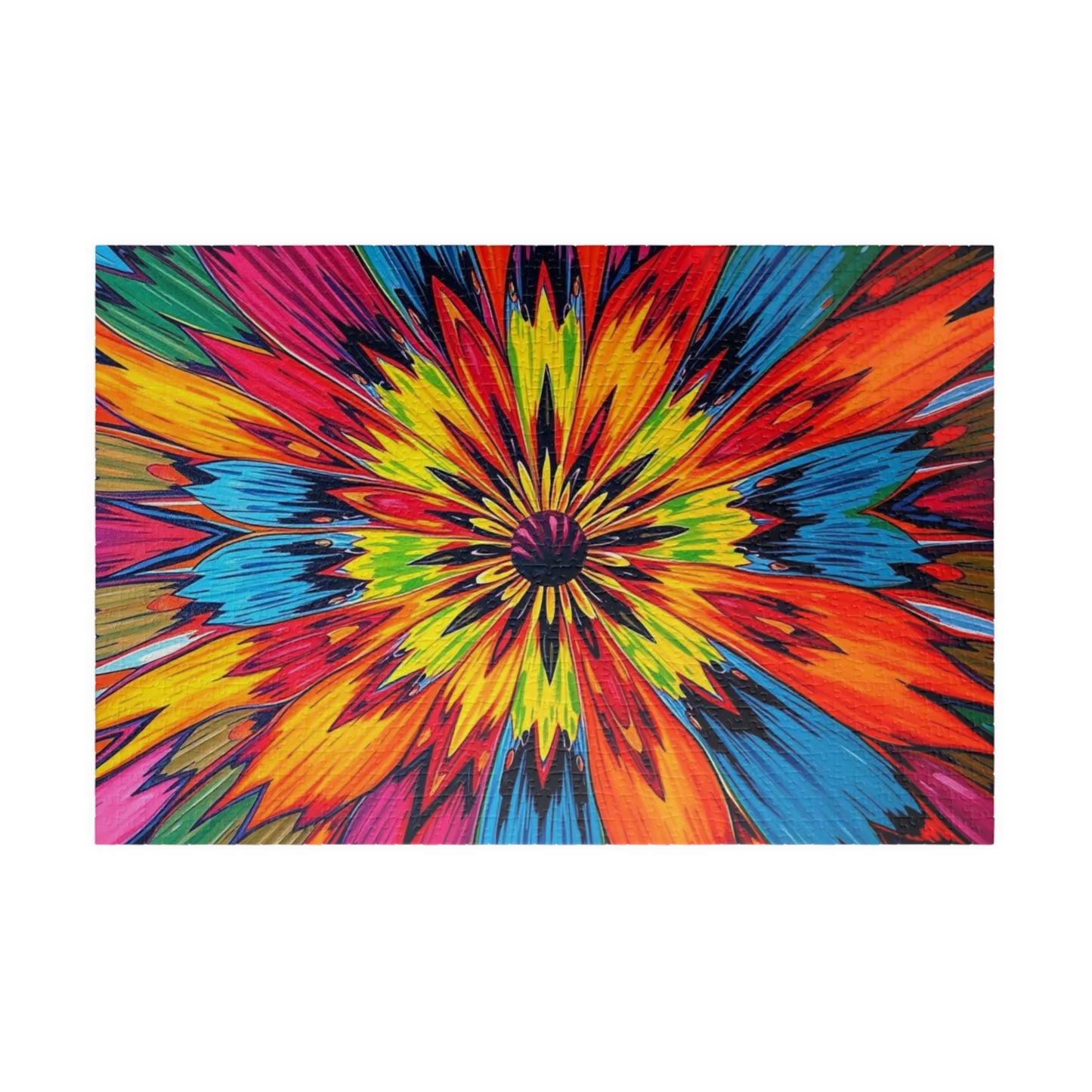 Colorful Floral Abstract Jigsaw Puzzle Game, Fun Family Game, Gift for Friend, Perfect for Parties and Celebrations, Mindful Activity 1014 pcs (Horizontal) Puzzle The Puzzle Chest