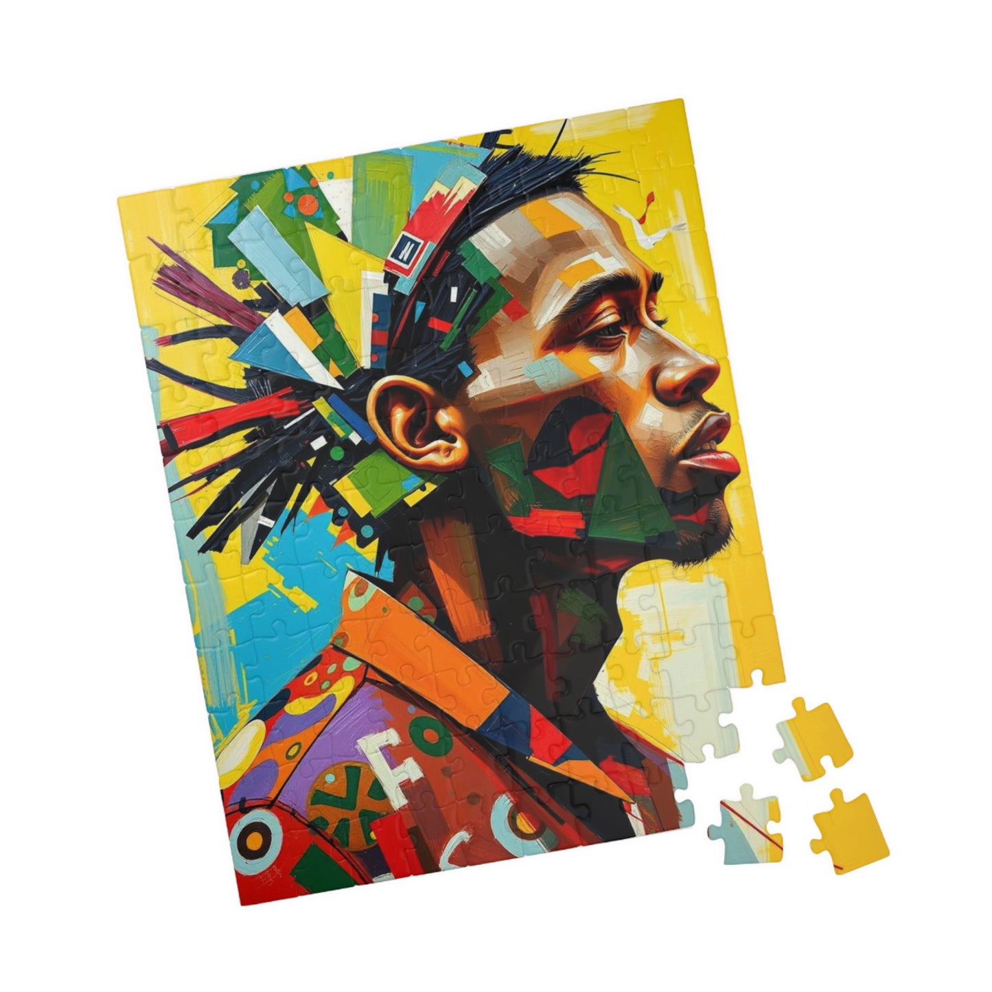 Colorful Black Man Art Puzzle - 110 to 1014 pieces, Unique Gift for Friend, Brain Teaser, Family Fun Activity, Art Enthusiast Puzzle The Puzzle Chest