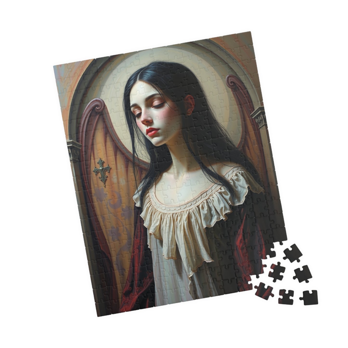 Artistic Portrait Puzzle, Unique Jigsaw Puzzle for Adults, Perfect Gift for Gothic Art Lover and Puzzle Enthusiast, Mindfulness Activity Puzzle The Puzzle Chest