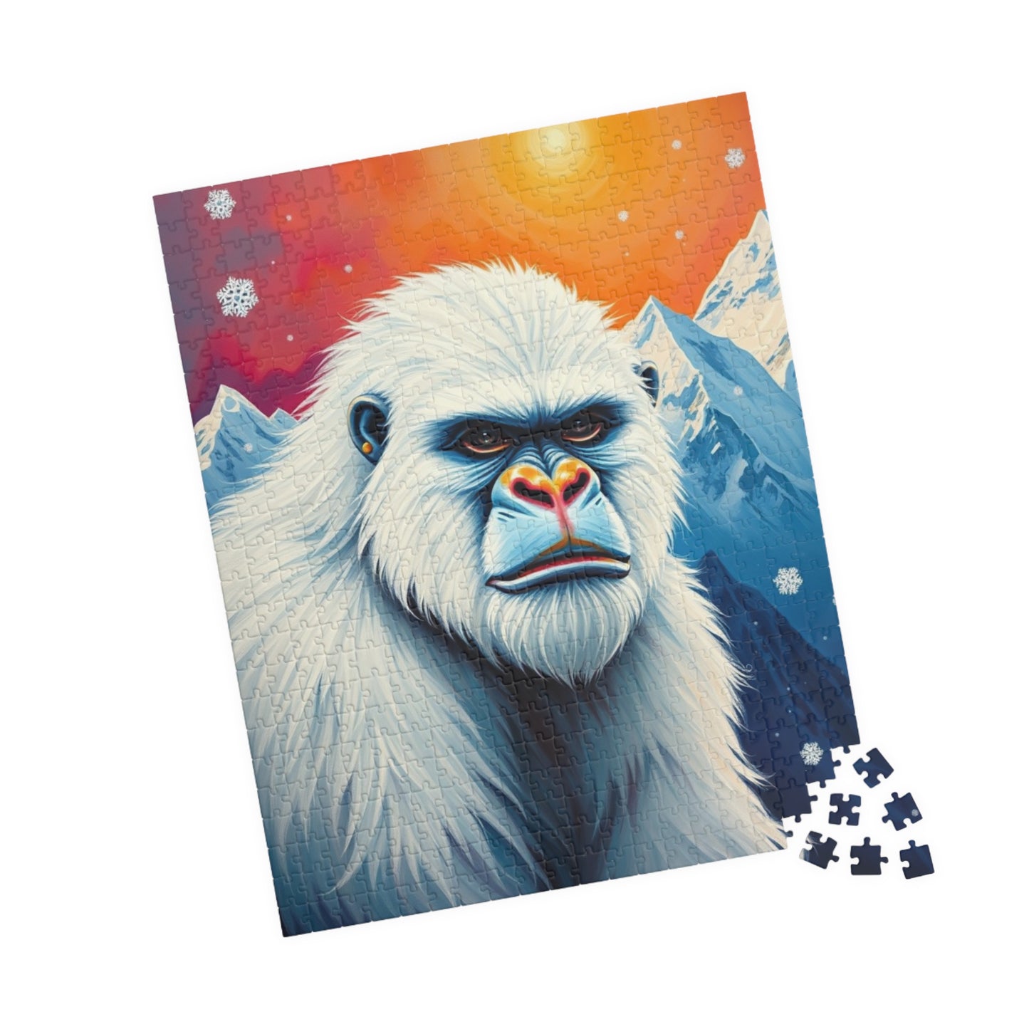 Majestic Yeti Himalayan Puzzle, Mythical Creature Jigsaw for Cryptid Fans, Legendary Bigfoot Mountain Beast in a Scenic Winter Landscape Puzzle The Puzzle Chest