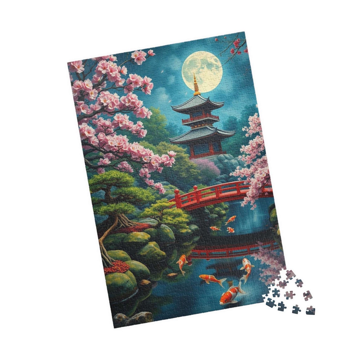 Scenic Koi Pond Puzzle, Relaxing Nature Art, Landscape Game Great for Family Time, Gifts for Puzzle Lovers, 110-1014 Piece Options Puzzle The Puzzle Chest