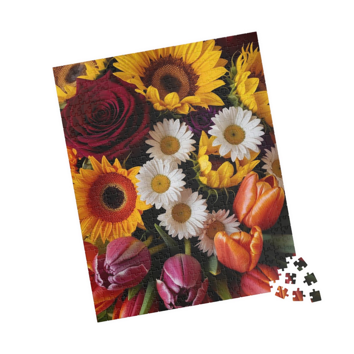 Chaotic Floral Jigsaw Puzzle, Vibrant Flower Collage Art, Gift for Garden Lover and Puzzle Enthusiast, Family Game Night, 110-1014 Piece Puzzle The Puzzle Chest