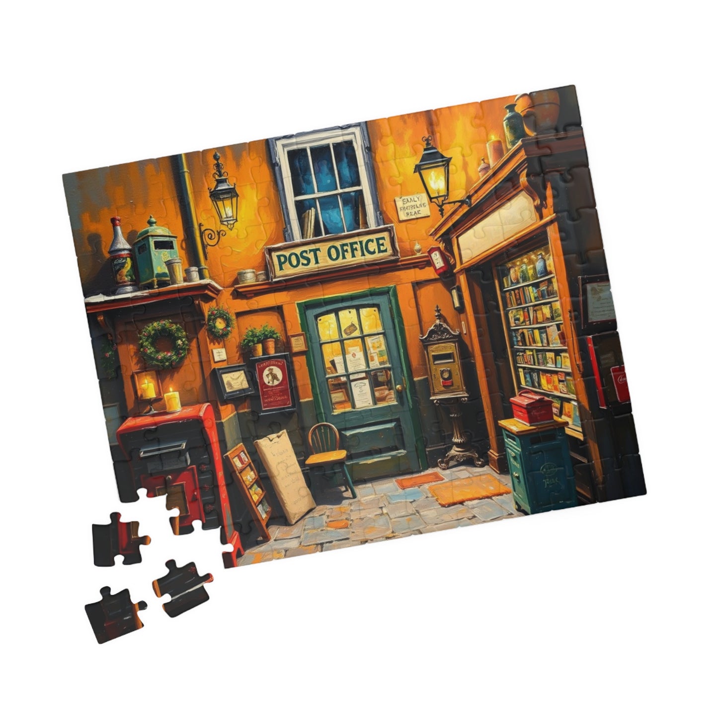 Jigsaw Puzzle, Vintage Post Office Scene, 252 Piece Puzzle, Nostalgic Jigsaw, Charming Post Office Puzzle, Retro Puzzle, Relaxing Puzzle Puzzle The Puzzle Chest