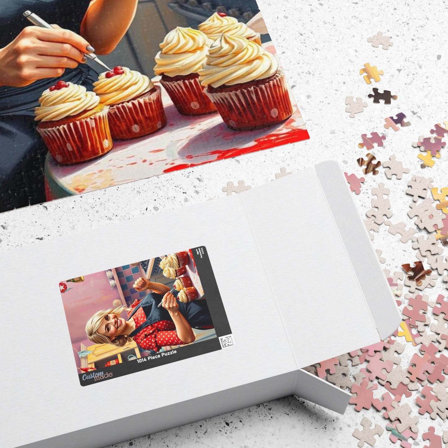 Baking Fun Jigsaw Puzzle featuring Cupcake Baker - Fun Family Game Night, Gift for Bakers, Puzzle Enthuisasts, Home Decor Kitchen Puzzle Puzzle The Puzzle Chest