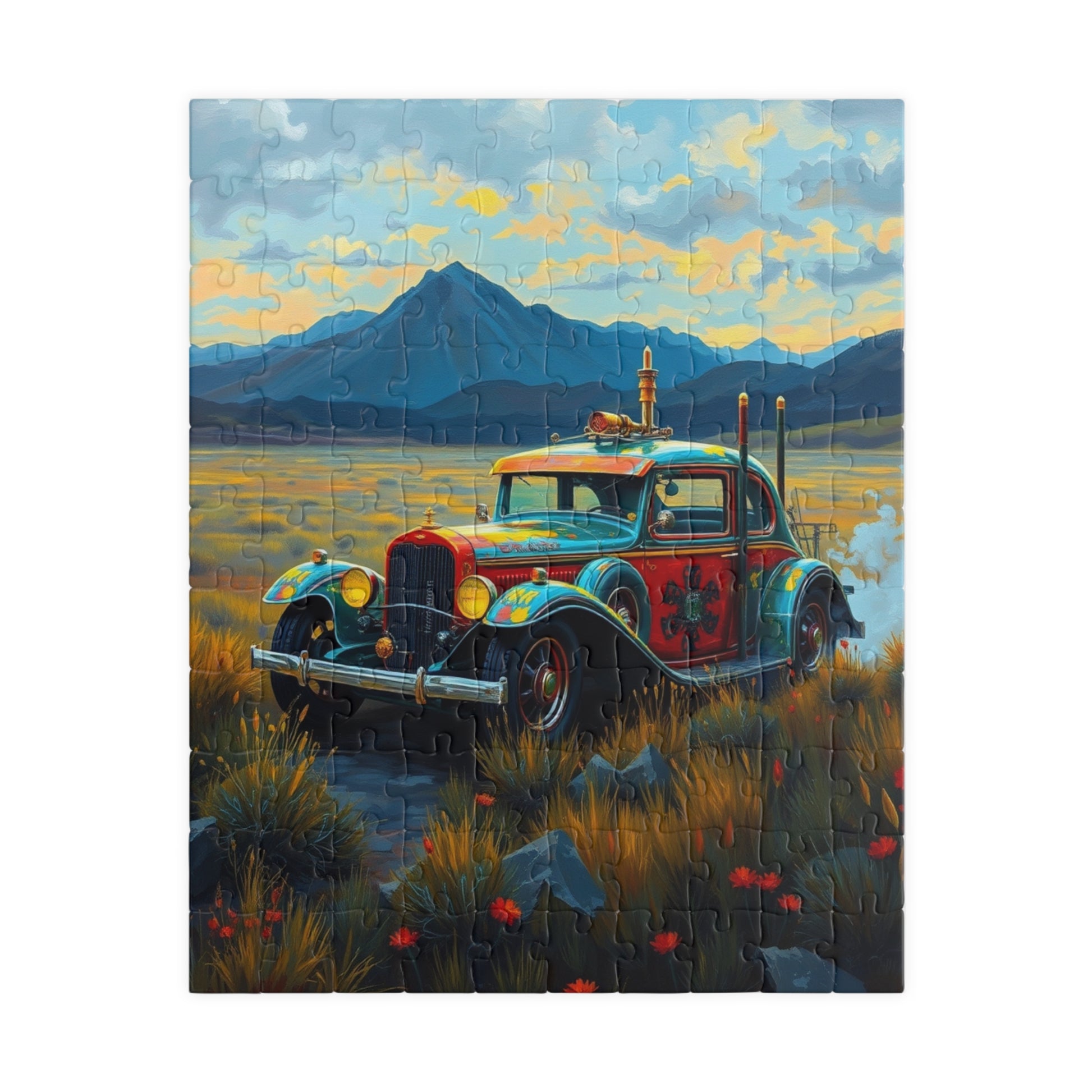 Vintage Steampunk Car Puzzle, Nostalgic Jigsaw Game for Adults 110 pcs (Vertical) Puzzle The Puzzle Chest