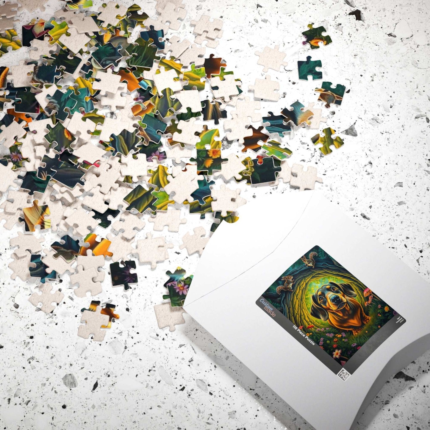Dachshund Forest Adventure Puzzle, Animal Jigsaw Game for Adults, Dog Lover Gift for Friends, Cozy Night Activity, Mindfulness Family Fun Puzzle The Puzzle Chest