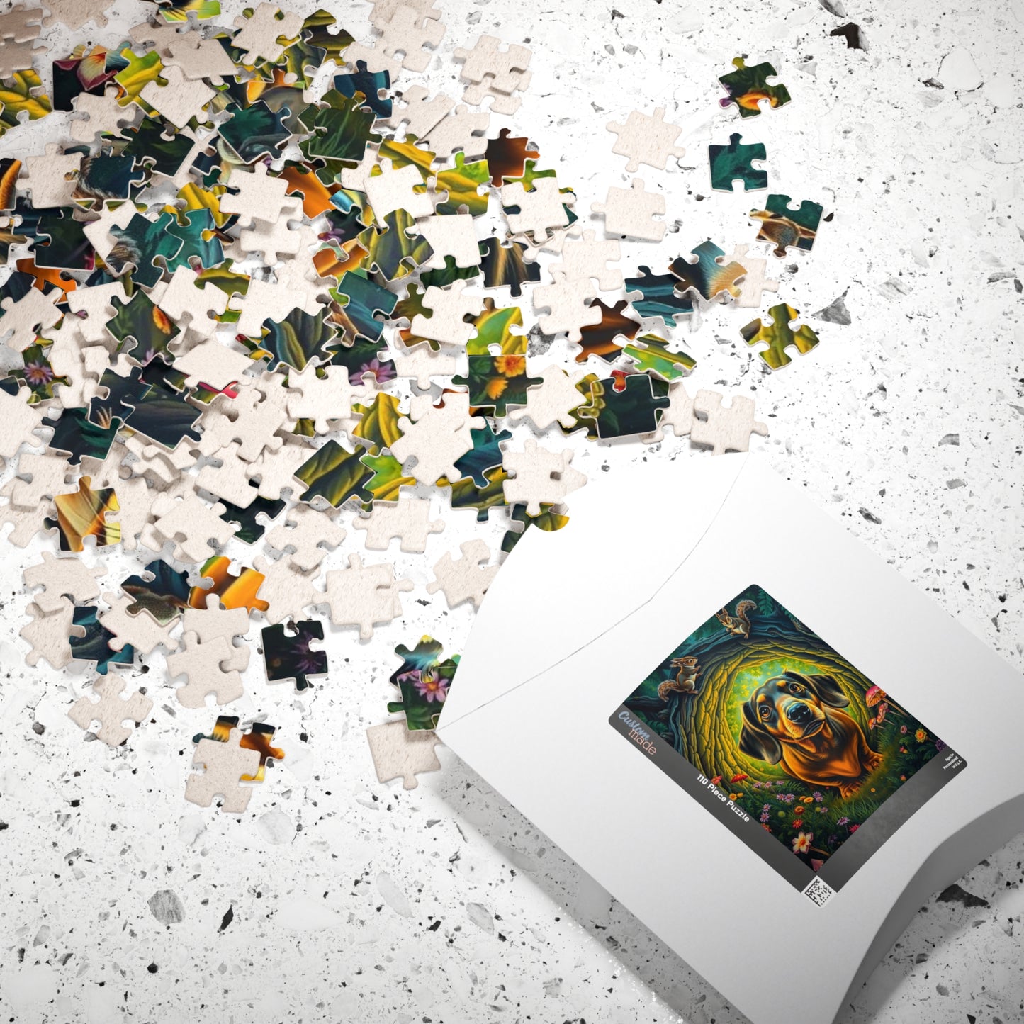 Dachshund Forest Adventure Puzzle, Animal Jigsaw Game for Adults, Dog Lover Gift for Friends, Cozy Night Activity, Mindfulness Family Fun Puzzle The Puzzle Chest