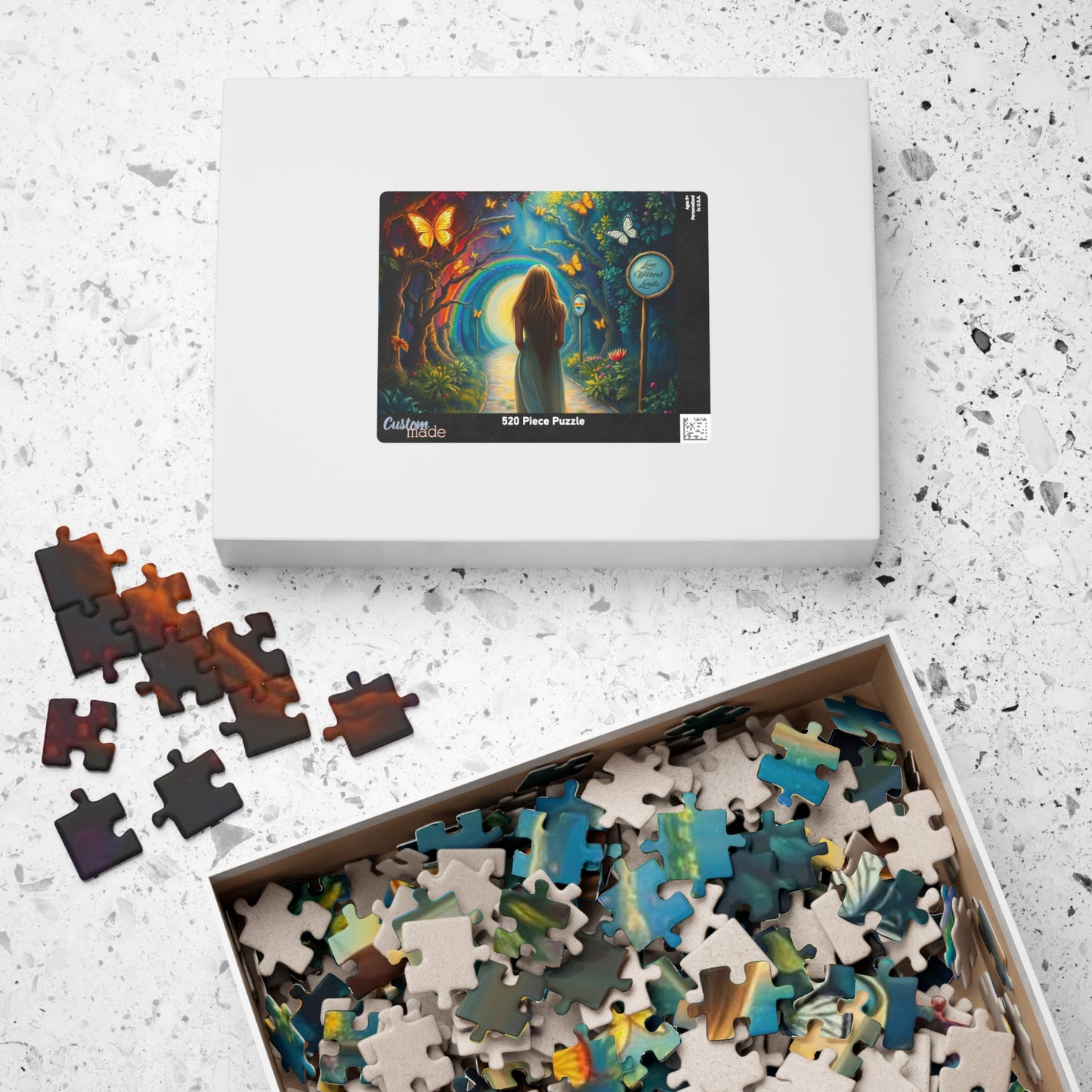 Whispers of the Rainbow Garden Jigsaw Puzzle, Rainbow Puzzle, LGBTQ Puzzle Art Pride Month Gift for Adults, Family Activity, Mindfulness Puzzle The Puzzle Chest