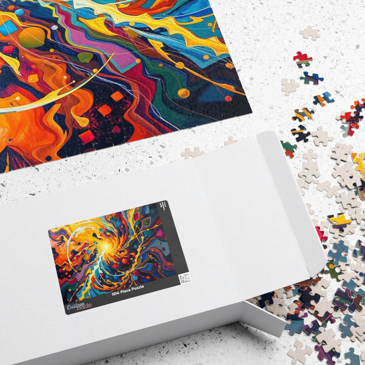 Colorful Galaxy Spiral Puzzle | Abstract Jigsaw Game Puzzle for Adults, Family Activity or Solo Fun, Unique Gift, Brain Teaser, Mindfulness Puzzle The Puzzle Chest