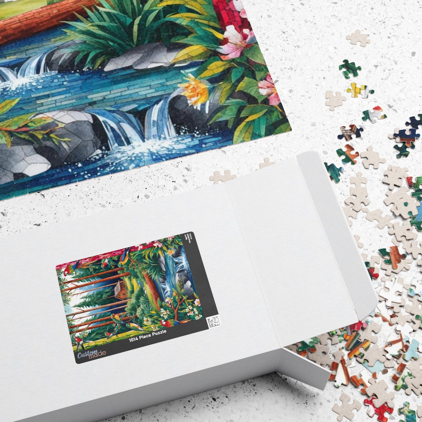 Forest Retreat Mosaic Puzzle - 110-1014 Piece, Tree Birds Cabin Stream Jigsaw Game, Nature Lovers Gift, Relaxing Mindfulness Family Activity Puzzle The Puzzle Chest