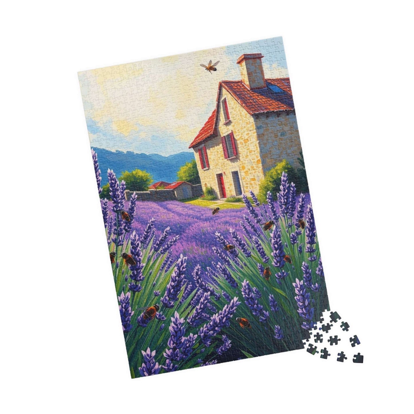 Lavender Field Puzzle, Tranquil Landscape Jigsaw, Gift for Nature Lovers, Home Decor, Family Activity, 110-1014 Pieces Puzzle The Puzzle Chest