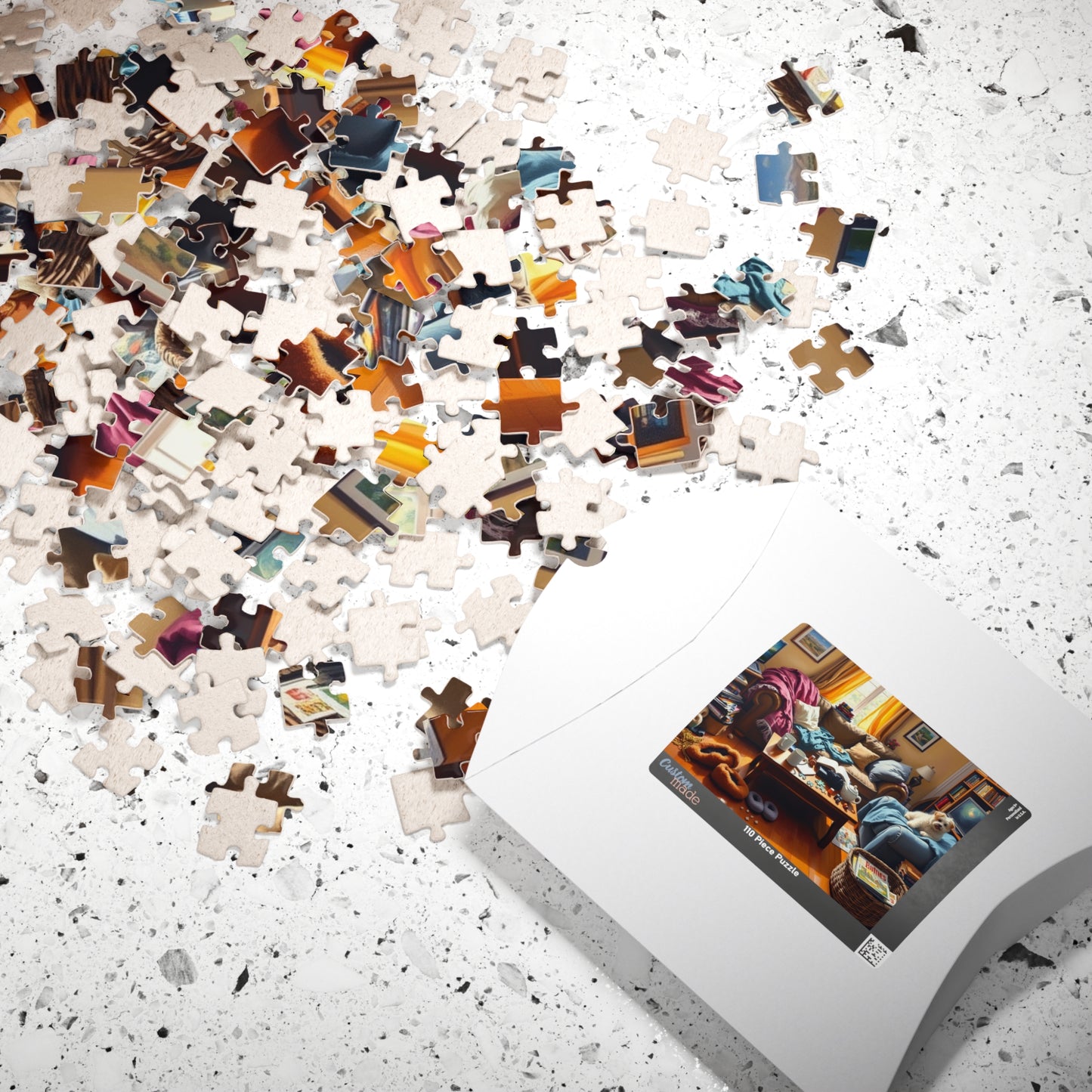 Jigsaw Puzzle for Adults, Messy Cluttered Living Room Scene, Fun Family Activity, Home Decor, Relaxation Gift, Puzzle Challenge, Interactive