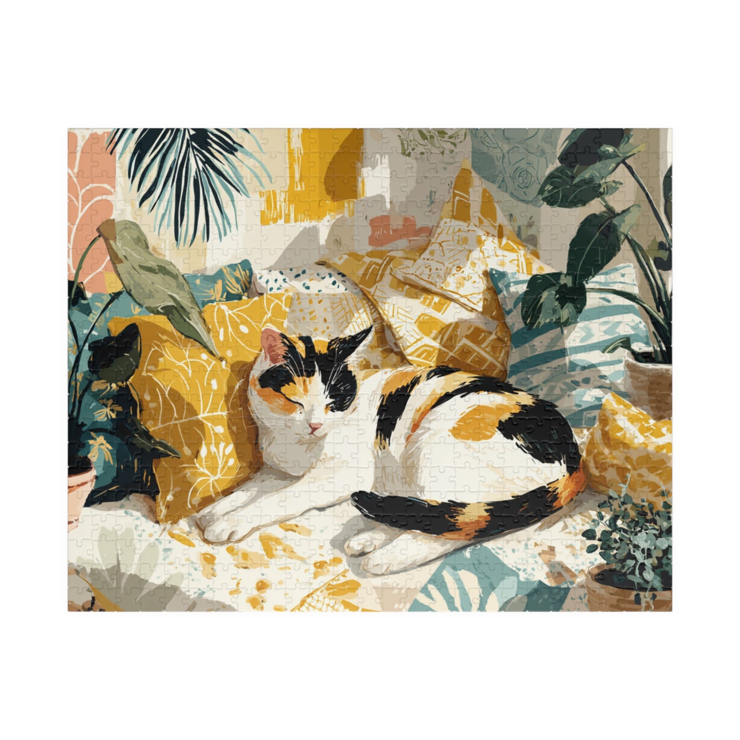 Golden Afternoon Cat – Fauvist Animal Art Puzzle with Sunny Room Scene, Matisse-Inspired Design Puzzle The Puzzle Chest