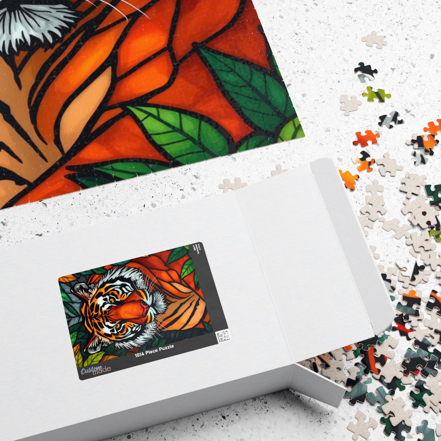Tiger Art Puzzle - Colorful Wildlife Jigsaw for Nature and Animal Lovers, Gift for Friends and Family, Fun Indoor Activity Puzzle The Puzzle Chest
