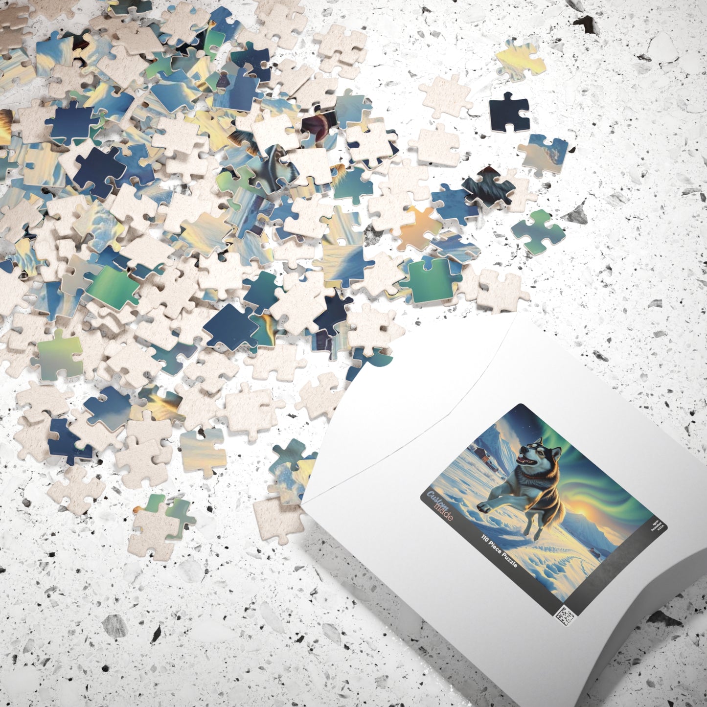Siberian Husky Jigsaw Puzzle, Stunning Dog Artwork, Friend Gift for Animal Lover, Family Game Night, Home Entertainment Cozy Winter Activity Puzzle The Puzzle Chest