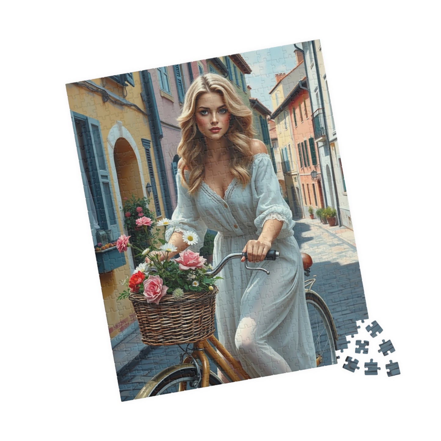 Vintage Bicycle Woman Jigsaw Puzzle Puzzle The Puzzle Chest