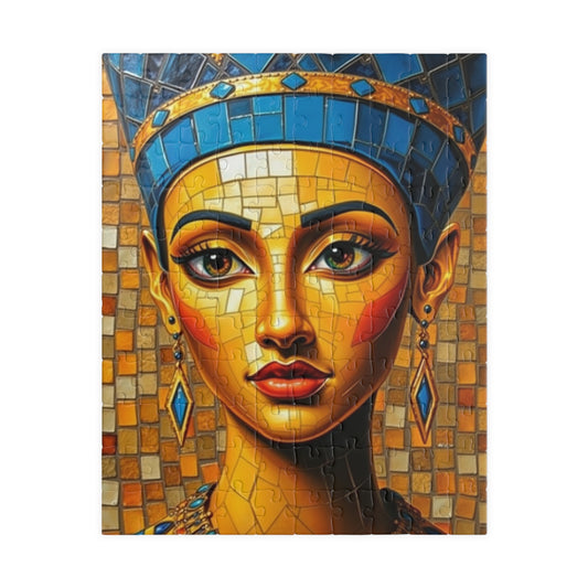 Mosaic Portrait Egyptian Queen Puzzle, 110-1014 Pieces Beautiful Nefertiti Jigsaw Game, Gift for Art Lovers, Challenging Pastime, Family Fun 110 pcs (Vertical) Puzzle The Puzzle Chest