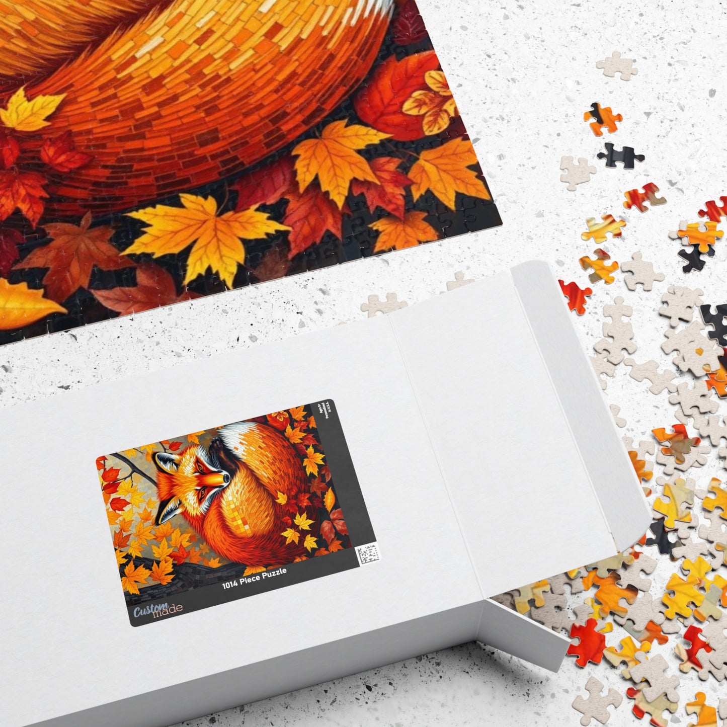 Autumn Forest Fox Mosaic Puzzle, Fall Wildlife Art Cozy Nature Jigsaw Game, Relaxing Hobby, Family Activity, Mindfulness Gift for Puzzle Fan Puzzle The Puzzle Chest