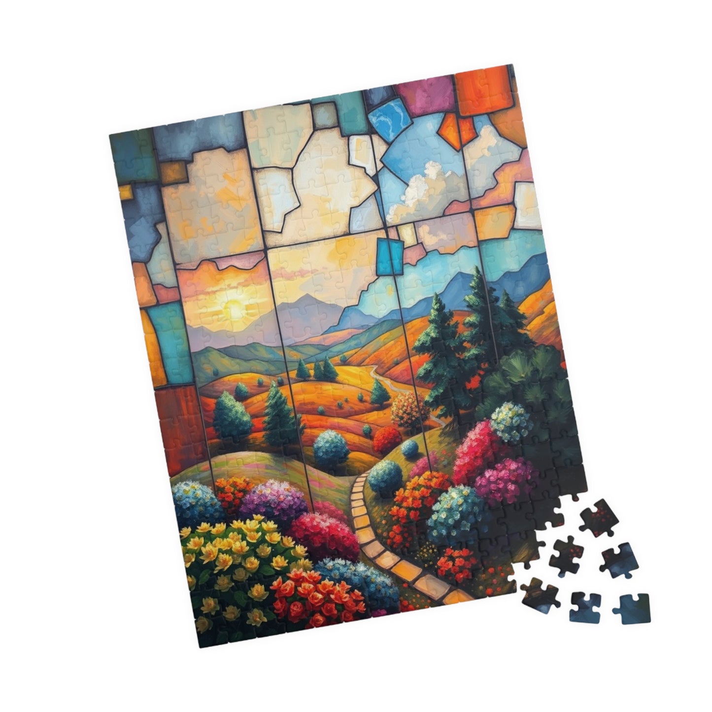 Chromatic Vale Landscape Puzzle, 110-1014 Piece Adult Jigsaw, Scenic Nature Art, Gift for Puzzle Lover, Mindfulness Activity, Brain Teaser