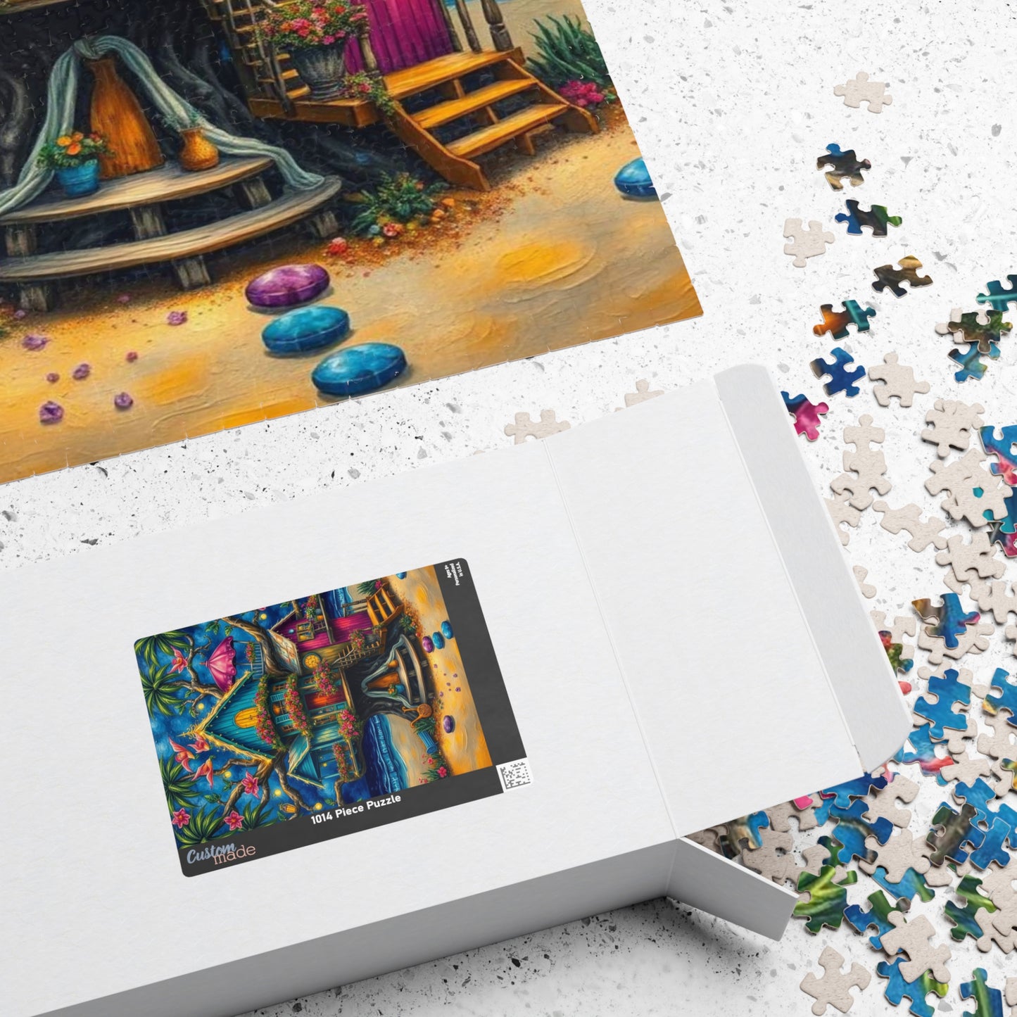 Seaside Hideaway Treehouse Puzzle, 110, 252, 520, 1014-piece Fun Summer Coastal Jigsaw Beach Scene for Family Activity, Puzzle Lover Gift Home Decor Puzzle The Puzzle Chest