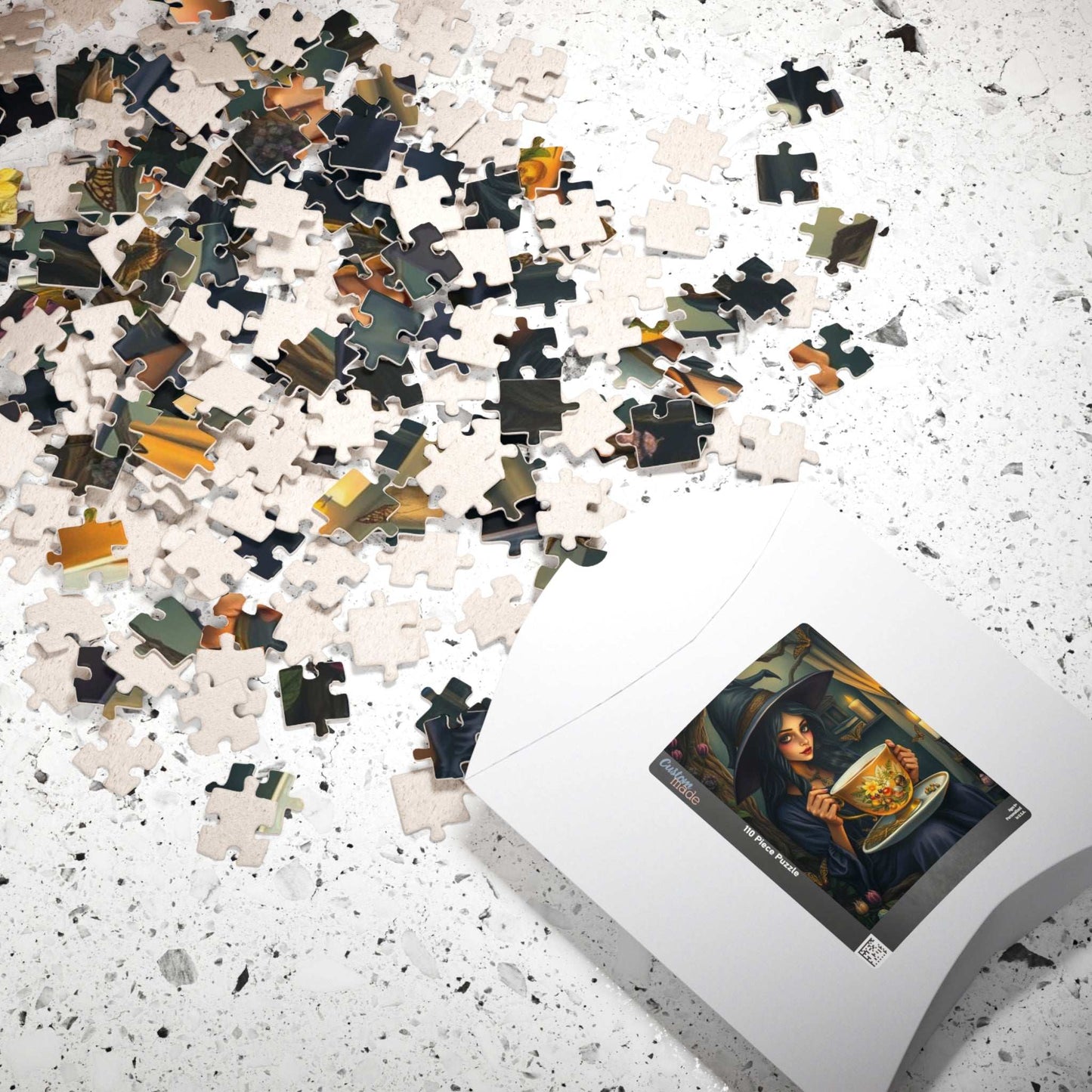 Witch's Teatime Jigsaw Puzzle, Spooky Fun for Halloween, Family Game Night, Cozy Nights, Unique Holiday Birthday Gift for Puzzle Lover Puzzle The Puzzle Chest