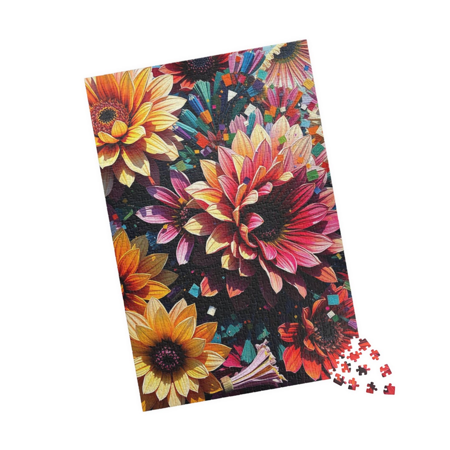 Vibrant Floral Jigsaw Puzzle - Gift for Flower Lovers, Family Game Nights, Home Entertainment Puzzle The Puzzle Chest