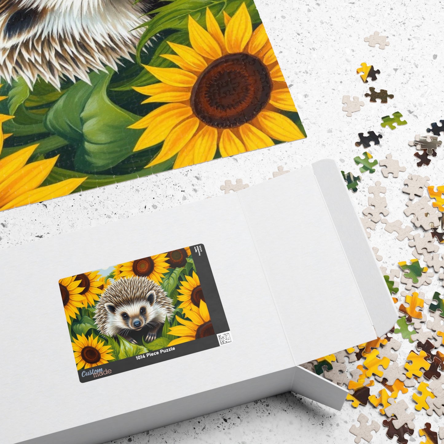 Hedgehog in Sunflowers Jigsaw Puzzle - Nature Lovers Gift, Family Activity, Mindfulness Hobby, Home Entertainment, Fun Challenge Puzzle The Puzzle Chest
