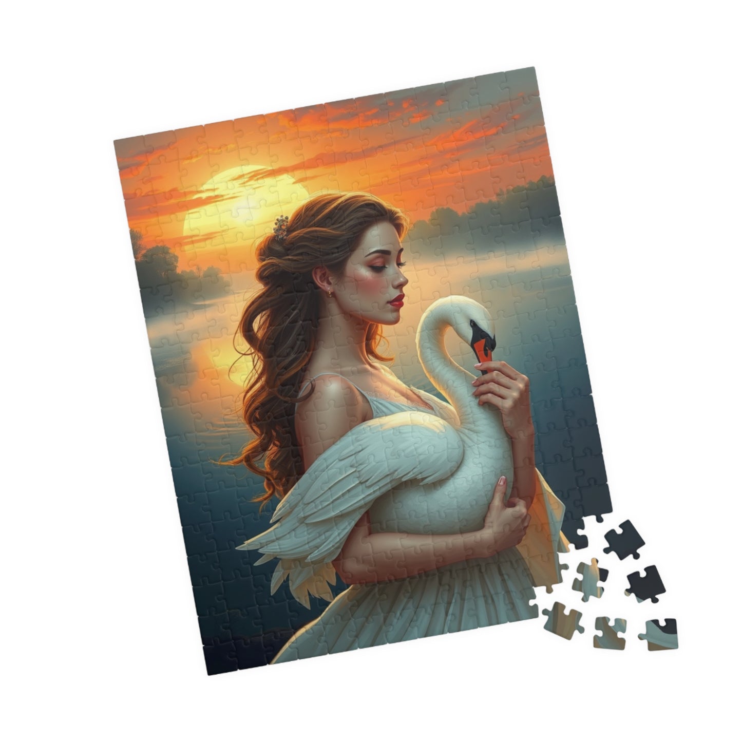 Elegant Swan Puzzle - 110, 252, 520, 1014-Piece, Perfect for Family Game Night, Gift for Puzzle Lovers, Home Entertainment, Art Lover's Gift Puzzle The Puzzle Chest
