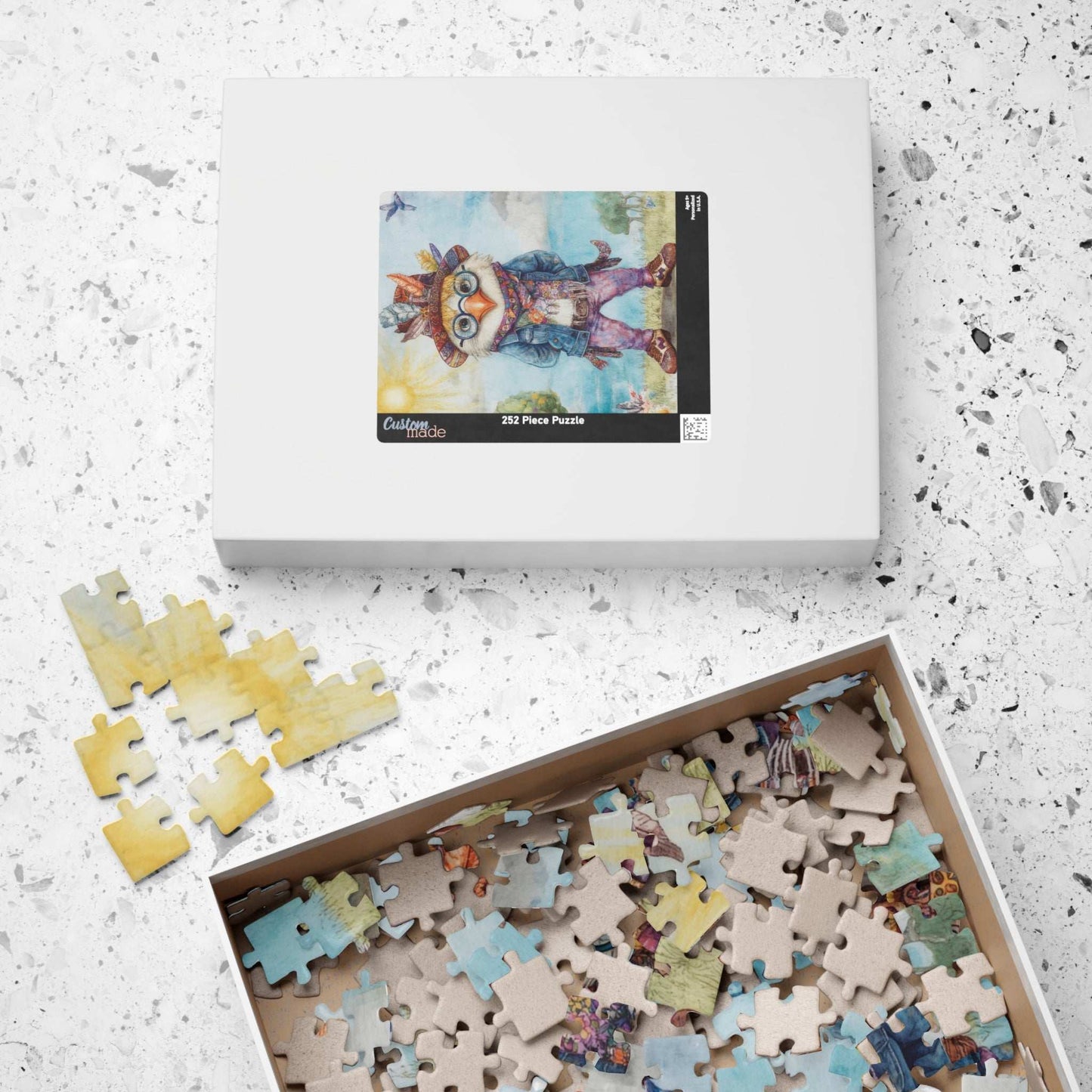 Chicken Hippie Jigsaw Puzzle - Bird Puzzle for Solo Fun, Family Activity, Friend Game Night, Holiday Birthday Gift for Animal Lover Puzzle The Puzzle Chest