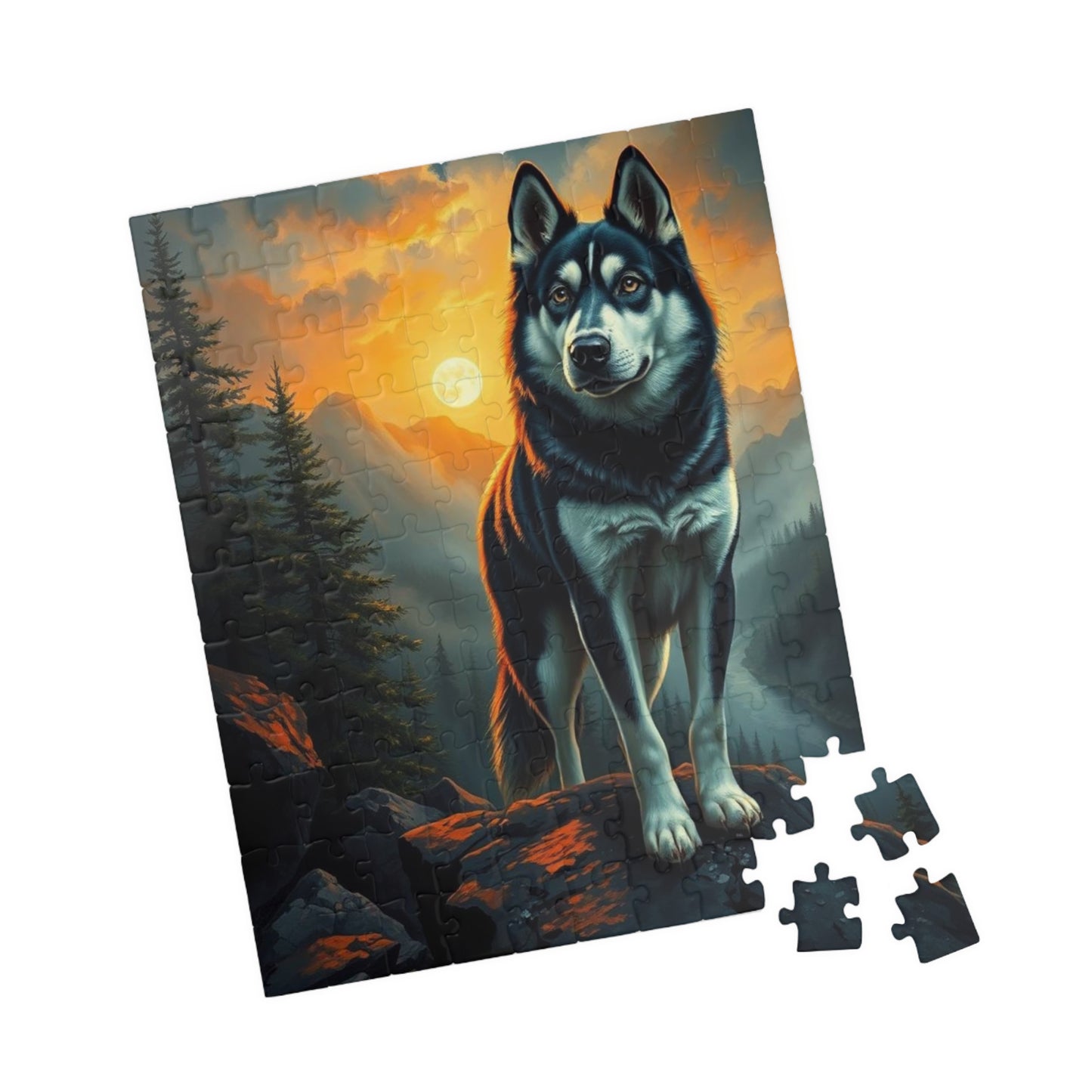 Husky Jigsaw Puzzle for Adults | Dog Lover Gift for Friend Birthday Holiday, Nature Puzzle, Family Activity, Pet Themed Home Entertainment Puzzle The Puzzle Chest