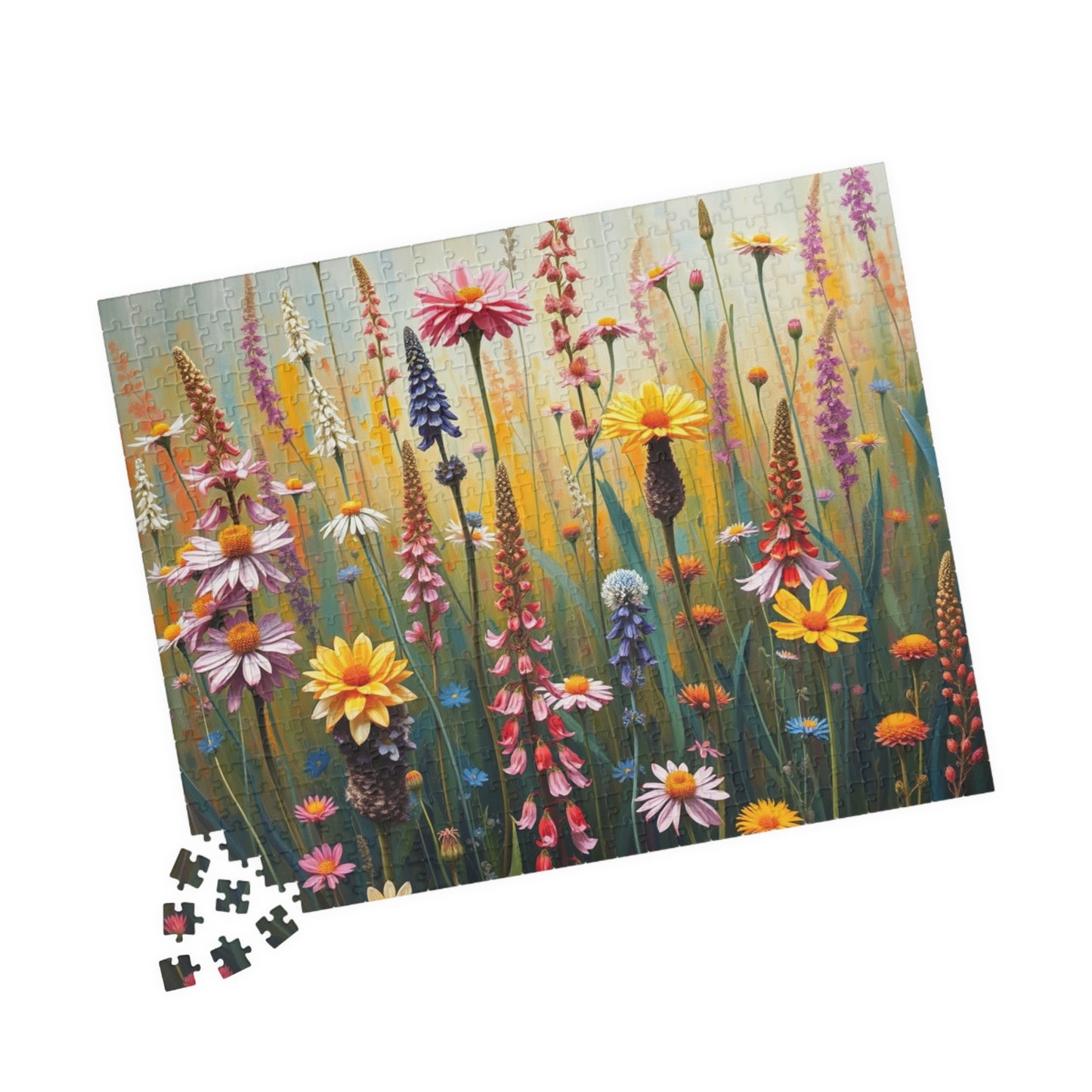 Floral Puzzle, Vibrant Wildflower Jigsaw Game for Adults, Nature Theme Gift for Friends, Family Fun, Home Entertainment Puzzle The Puzzle Chest
