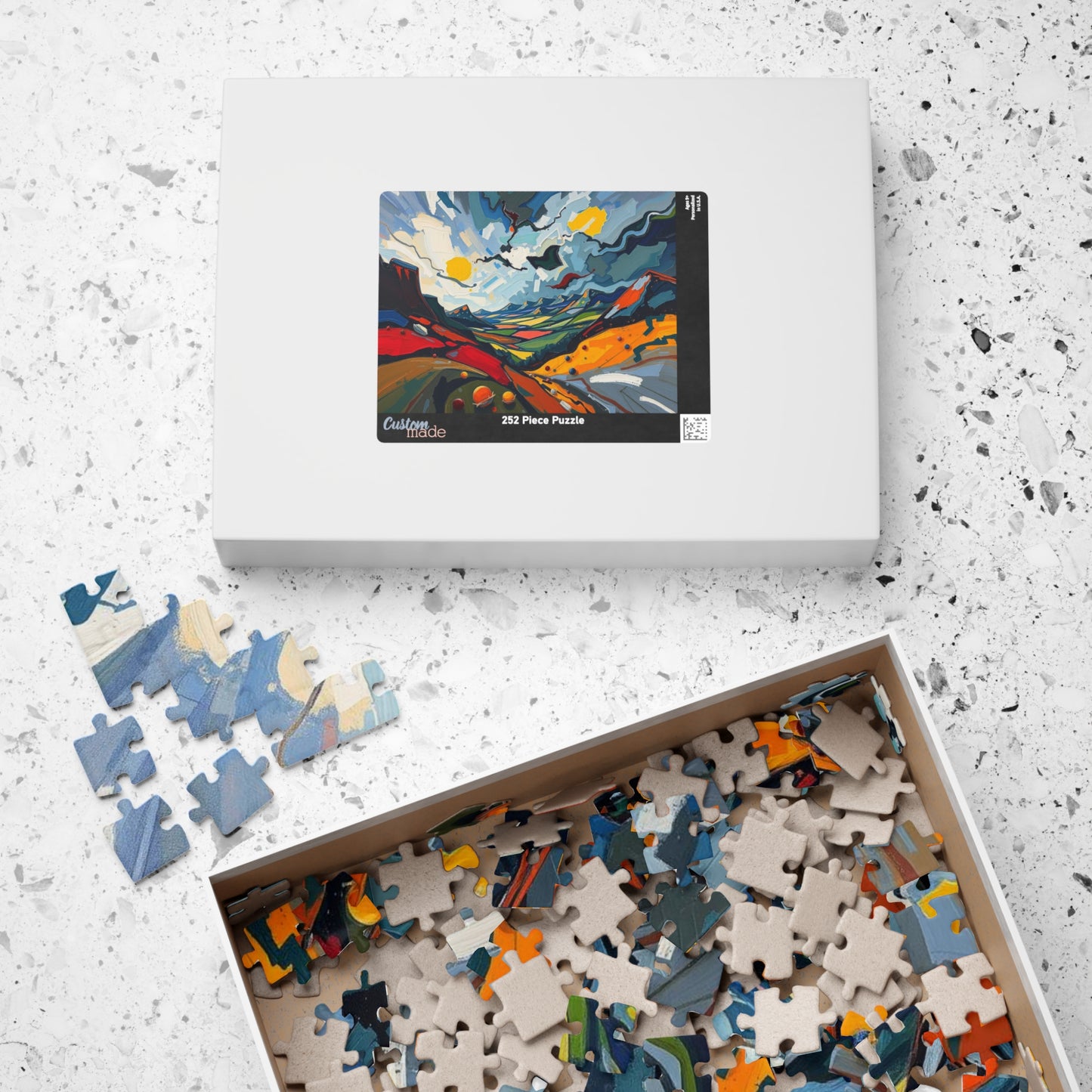 Colorful Landscape Puzzle, Abstract Jigsaw Puzzle Game for Adult Puzzle Lover Gift for Friend Family Game Nights Puzzle The Puzzle Chest