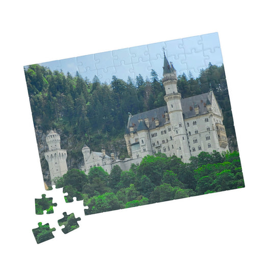 Neuschwanstein Castle Jigsaw Puzzle - Historical Landmark, Germany Bavarian Landscape Realistic Summer View, Alps German Architecture 110 pcs (Horizontal) Puzzle The Puzzle Chest