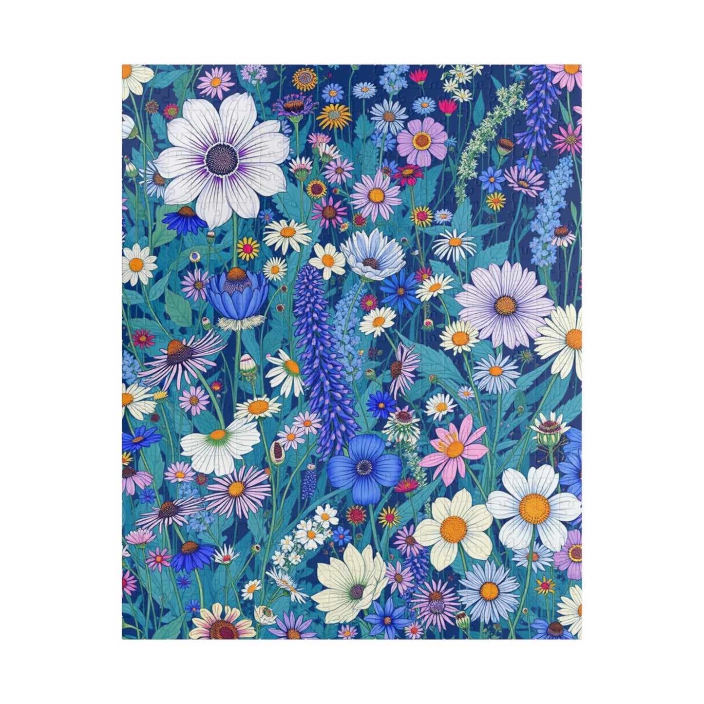 Colorful Floral Puzzle, Flower Design Jigsaw Game for Family Fun, Perfect Gift for Adults, Unique Frameable Art 520 pcs (Vertical) Puzzle The Puzzle Chest