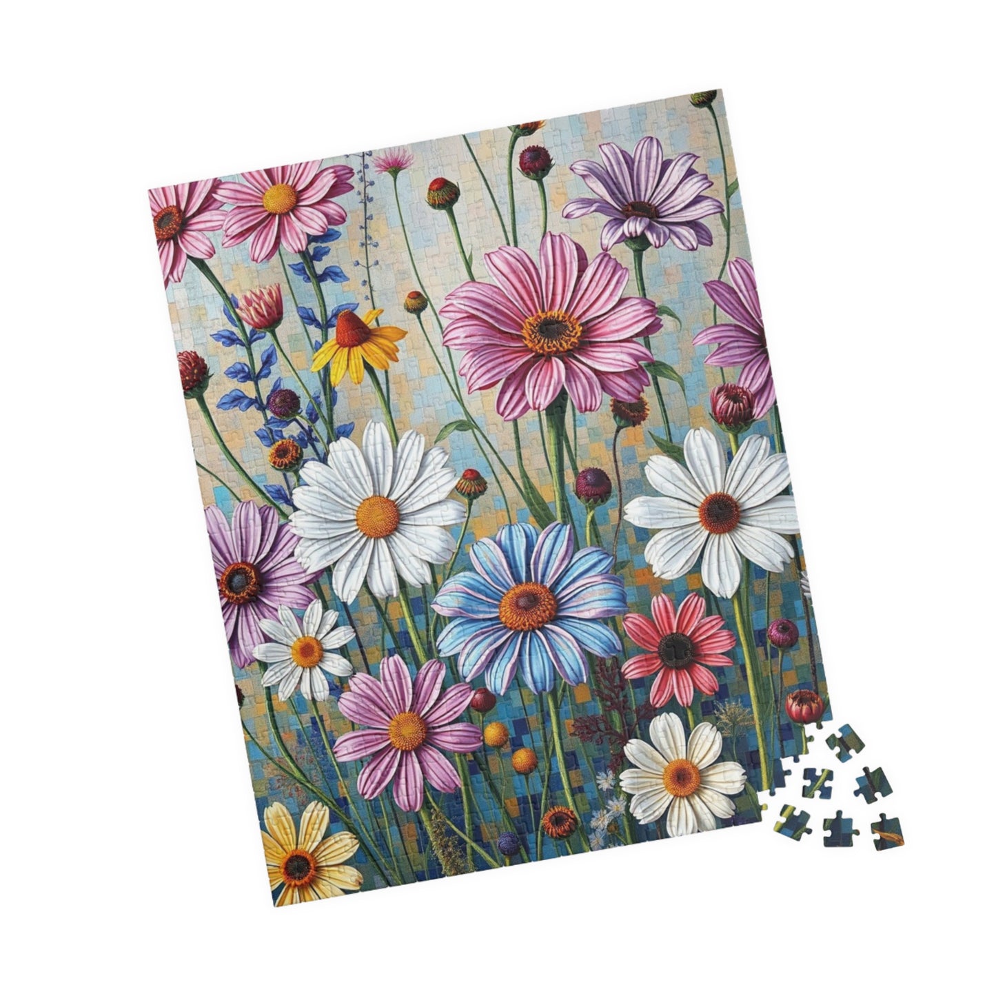 Floral Mosaic Puzzle - Beautiful Flower Design, Jigsaw Game for Nature Lovers Art Enthusiasts, Family Fun Game Puzzle The Puzzle Chest