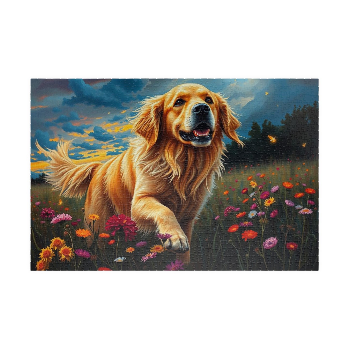 Golden Retriever Puzzle | 110-1014 Piece Dog Lover Jigsaw, Gift for Friend Pet Owner, Family Activity Solo Fun, Quiet Pastime 1014 pcs (Horizontal) Puzzle The Puzzle Chest