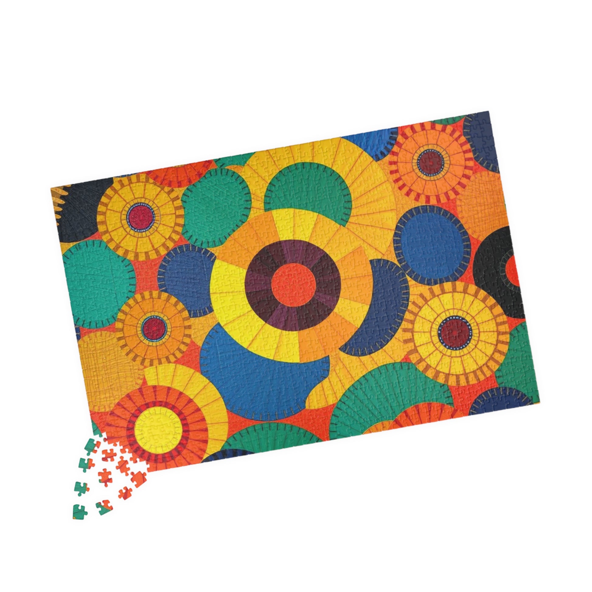 Colorful Abstract Jigsaw Puzzle Game for Adults - Geometric Shapes Puzzle The Puzzle Chest