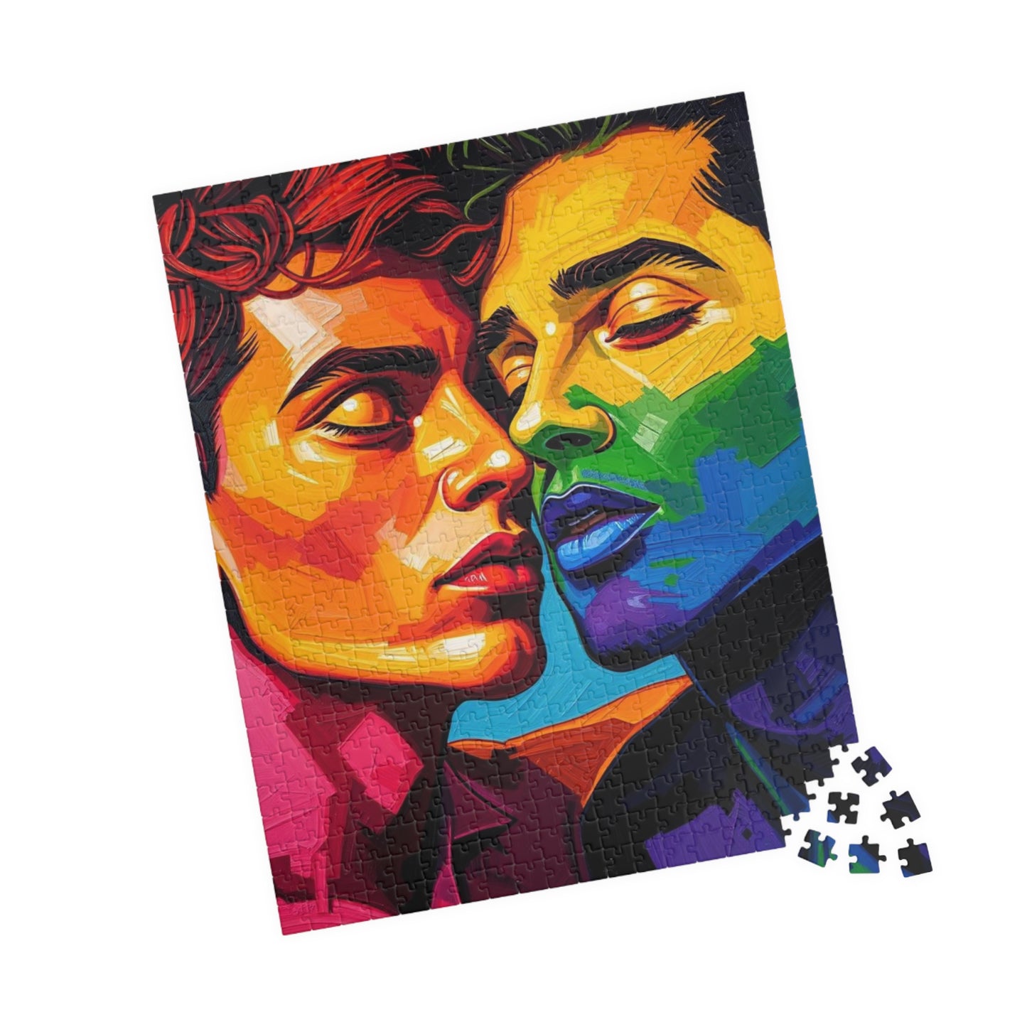 United in Color Jigsaw Puzzle - Pride Portrait, LGBTQ Art Rainbow Faces, Pride Gift for Puzzle Lover, Friends, Family or Solo Fun Puzzle The Puzzle Chest