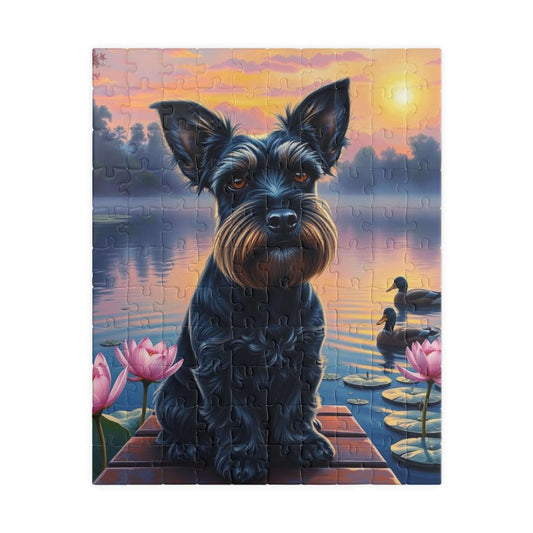 Charming Dog Jigsaw Puzzle - Miniature Schnauzer, Animal Lovers Gift for Pet Owner, Family Game Night, Creative Home Entertainment 110 pcs (Vertical) Puzzle The Puzzle Chest