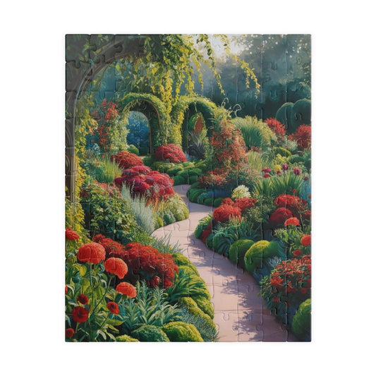 Serene Garden Puzzle - Relaxing Floral Artwork, Flower Jigsaw Game for Adults, Family Fun, Nature Lovers Gift, 110, 252, 520, 1014-piece 110 pcs (Vertical) Puzzle The Puzzle Chest