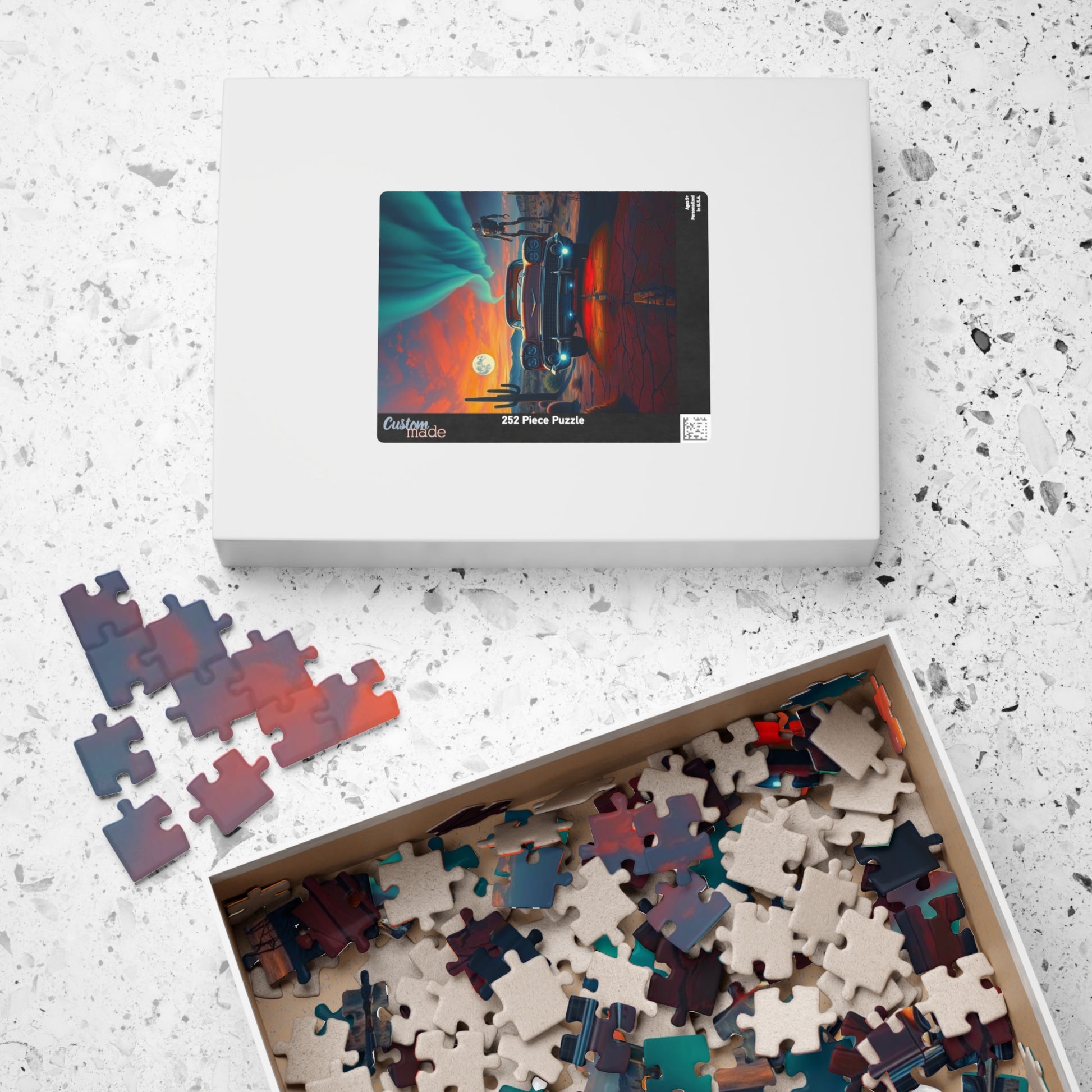 Vintage Car Puzzle, Retro Auto Art, Nostalgic Vehicle Puzzle The Puzzle Chest