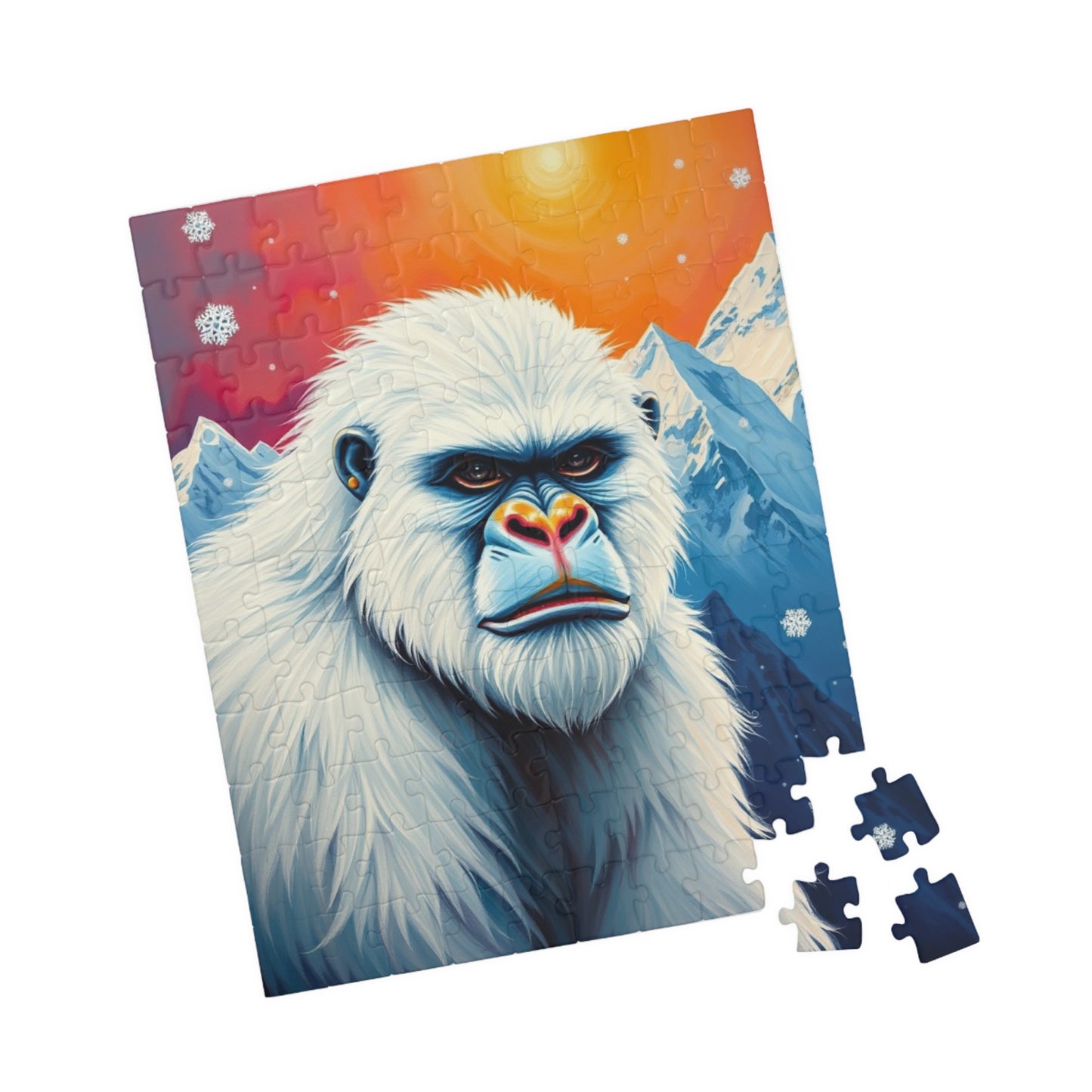 Majestic Yeti Himalayan Puzzle, Mythical Creature Jigsaw for Cryptid Fans, Legendary Bigfoot Mountain Beast in a Scenic Winter Landscape Puzzle The Puzzle Chest