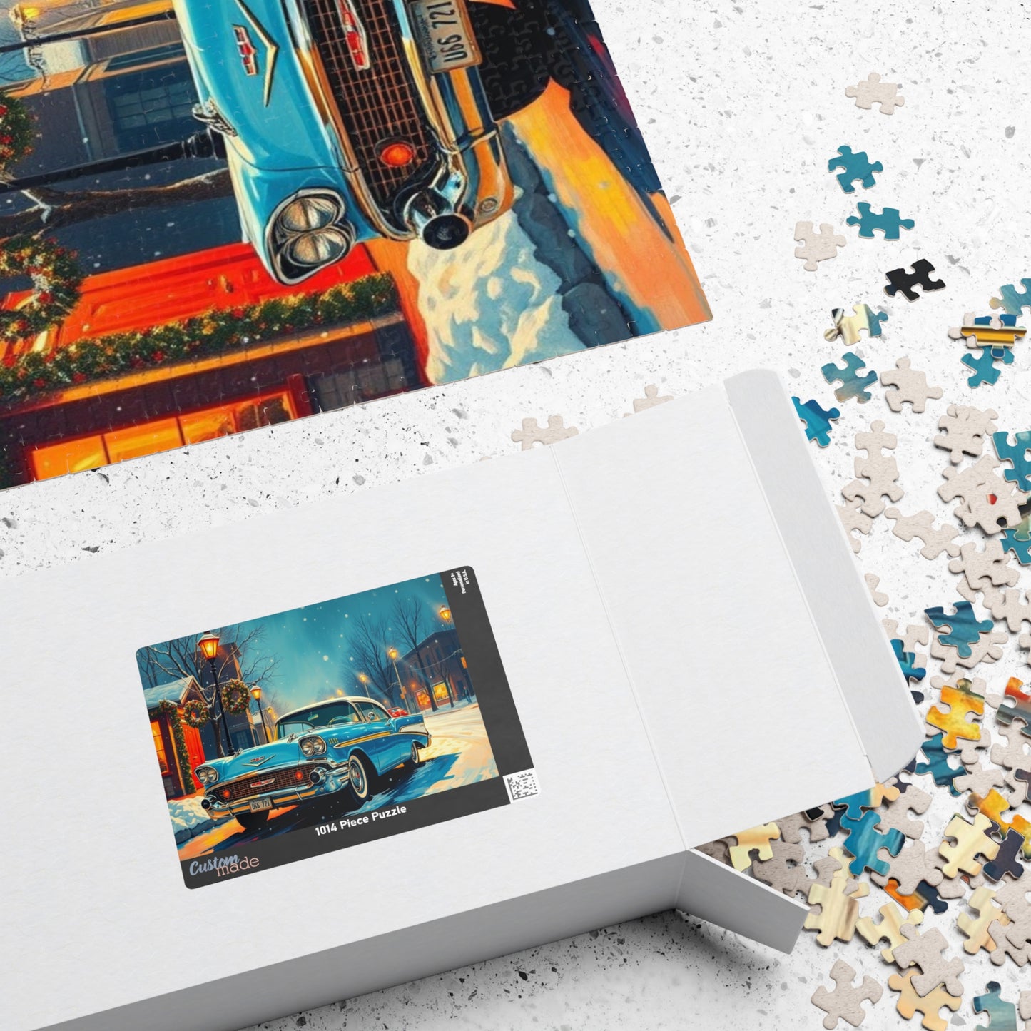 Vintage Car Puzzle - Retro 1957 Bel Air Jigsaw Game Puzzle The Puzzle Chest