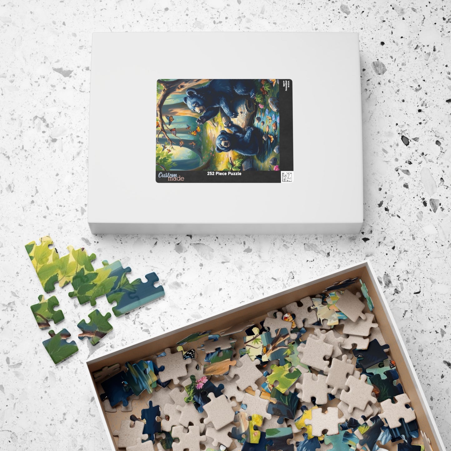 Nature-Inspired Bear Puzzle, Fun Family Activity, Animal Wildlife Themed Gift, Jigsaw Fun, Mindful Moments Puzzle The Puzzle Chest