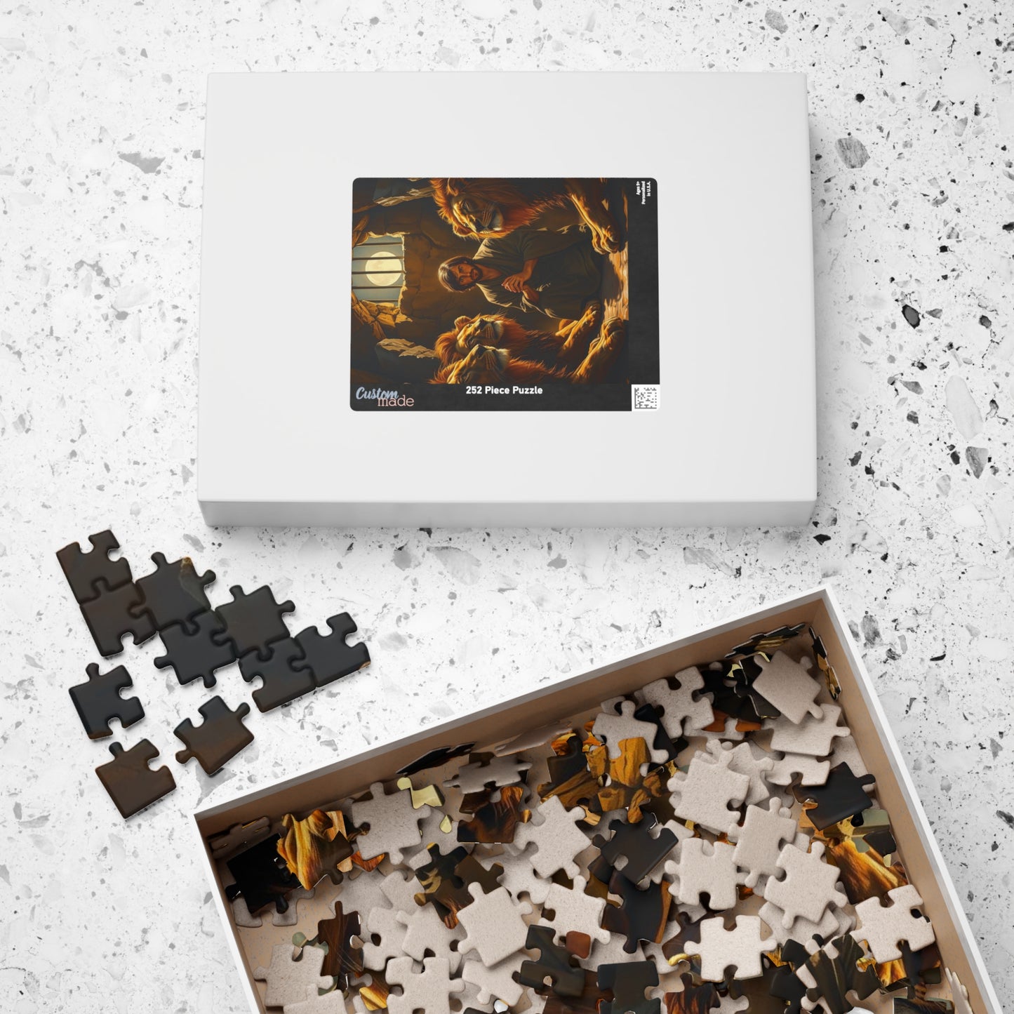 Religious Puzzle for Adults - Biblical Scene of Daniel in the Lions Den, Tranquil Gift for Puzzle Lovers, Mindfulness Hobby, Relaxation Puzzle The Puzzle Chest