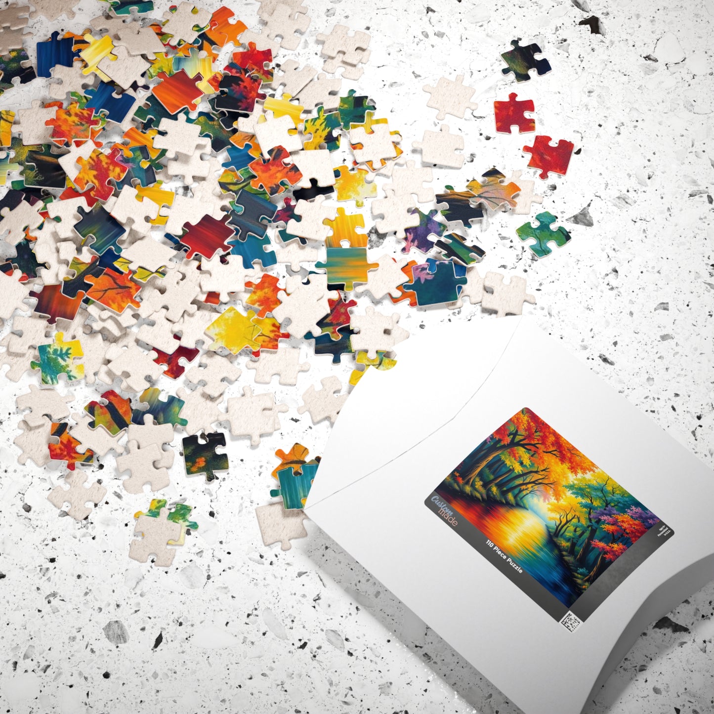 Reflections of Pride Jigsaw Puzzle, Vibrant Autumn Trees Rainbow Forest Puzzle, LGBTQ+ Nature Puzzle for Solo or Family Activity, Pride Gift Puzzle The Puzzle Chest
