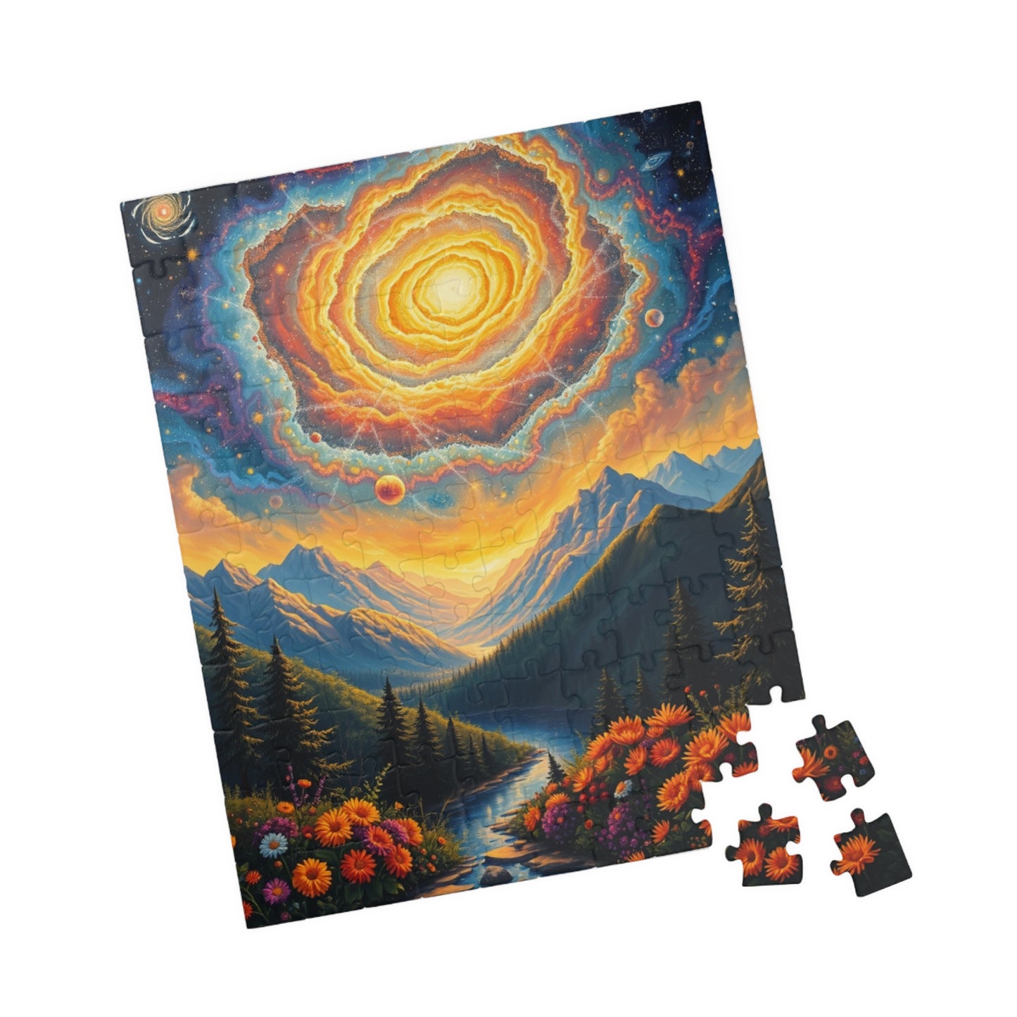 Stunning Cosmic Landscape Puzzle - 110, 252, 520, 1014-piece, Family Activity, Space Lover Gift, Home Decor, Unique Gift Idea Puzzle The Puzzle Chest
