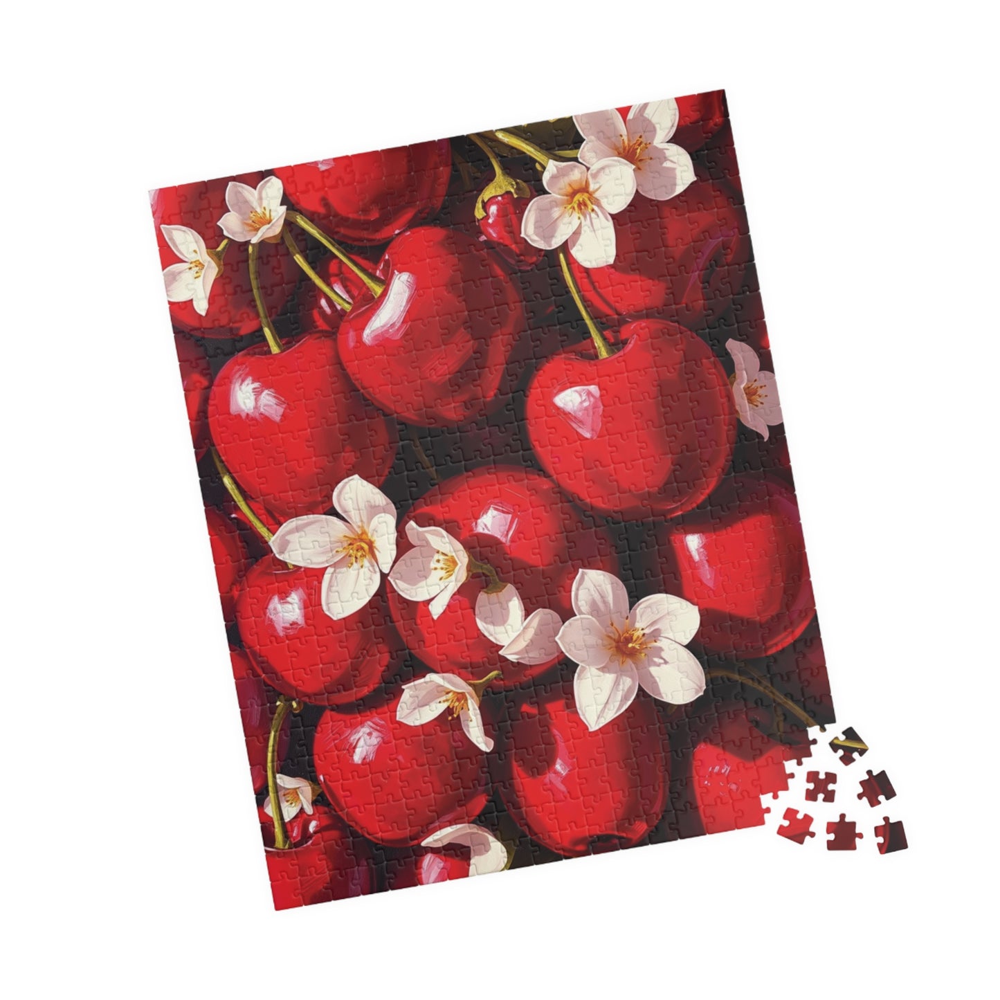 Chaotic Collage Cherry Puzzle, Fruit and Flower Jigsaw Game, Bold and Aesthetic Jigsaw for Puzzle Lovers and Art Enthusiasts, Mindful Puzzle The Puzzle Chest